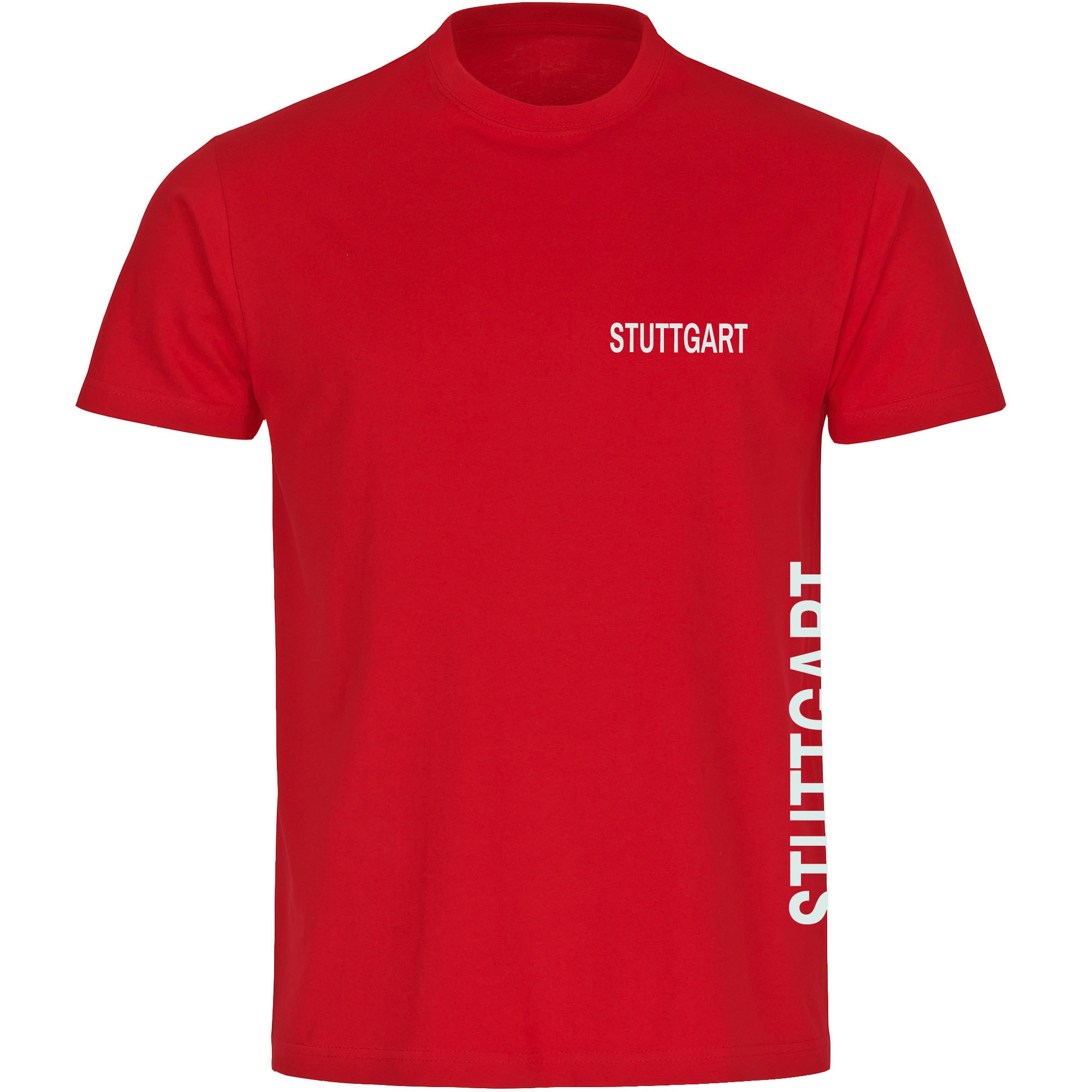 multifanshop Kinder T-Shirt - Stuttgart - Brust & Seite - Druck wei&szlig; - Kind 