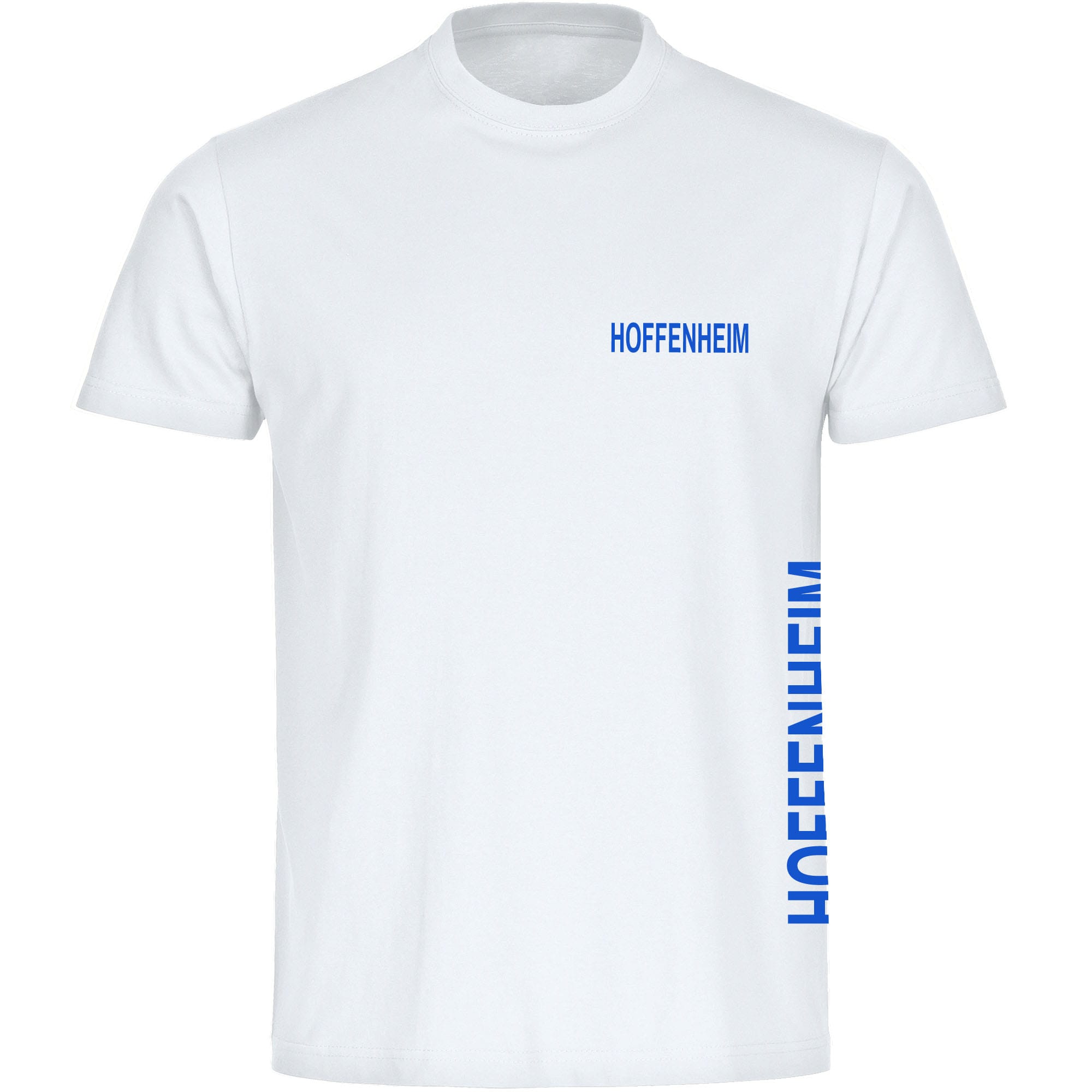 multifanshop Kinder T-Shirt - Hoffenheim - Brust & Seite - Druck blau - Kind 