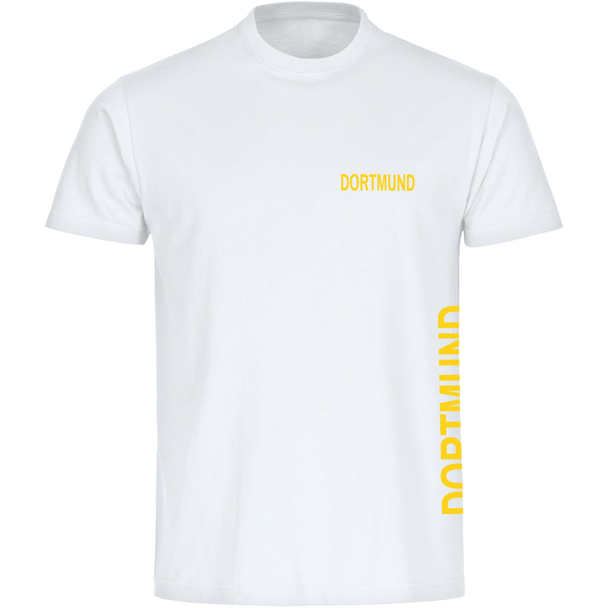 multifanshop Kinder T-Shirt - Dortmund - Brust & Seite - Druck gelb - Kind 