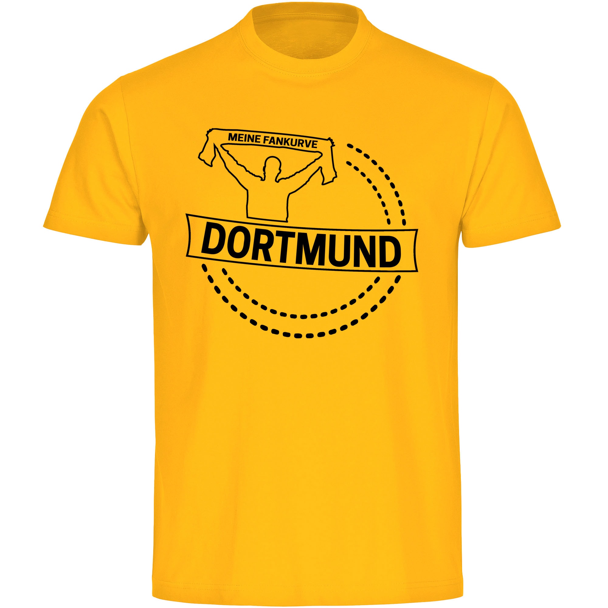 multifanshop Kinder T-Shirt - Dortmund - Meine Fankurve - Druck schwarz - Kind 