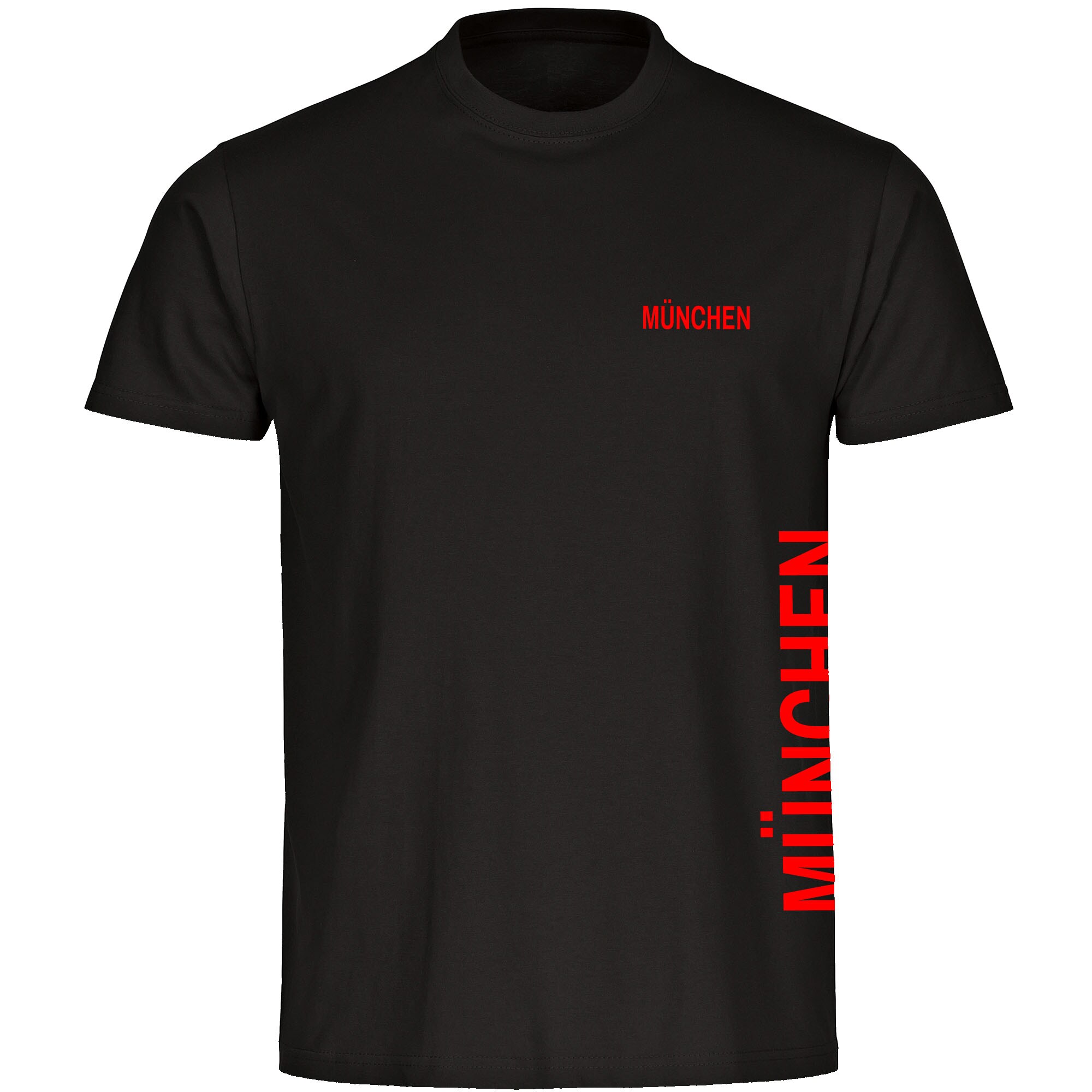 multifanshop Kinder T-Shirt - M&uuml;nchen rot - Brust & Seite - Druck rot - Kind 