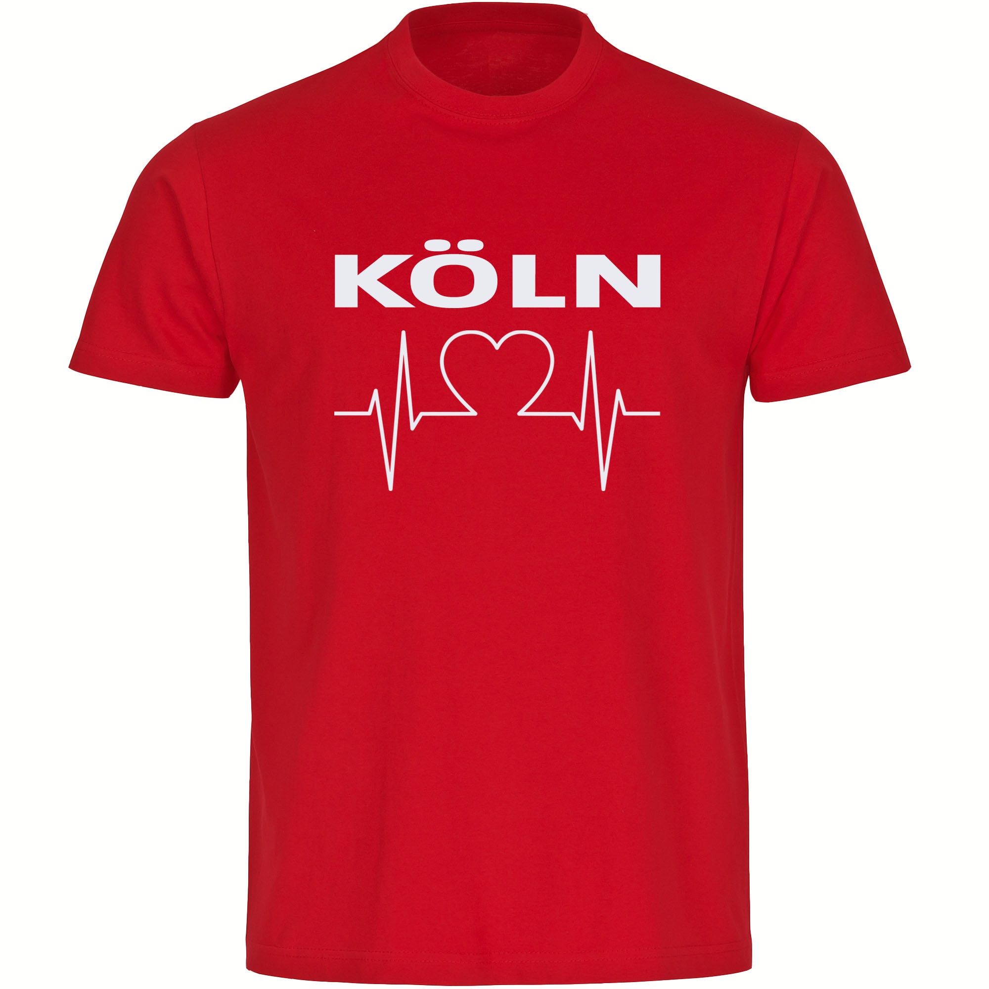 multifanshop Kinder T-Shirt - K&ouml;ln - Herzschlag - Druck wei&szlig; - Kind 