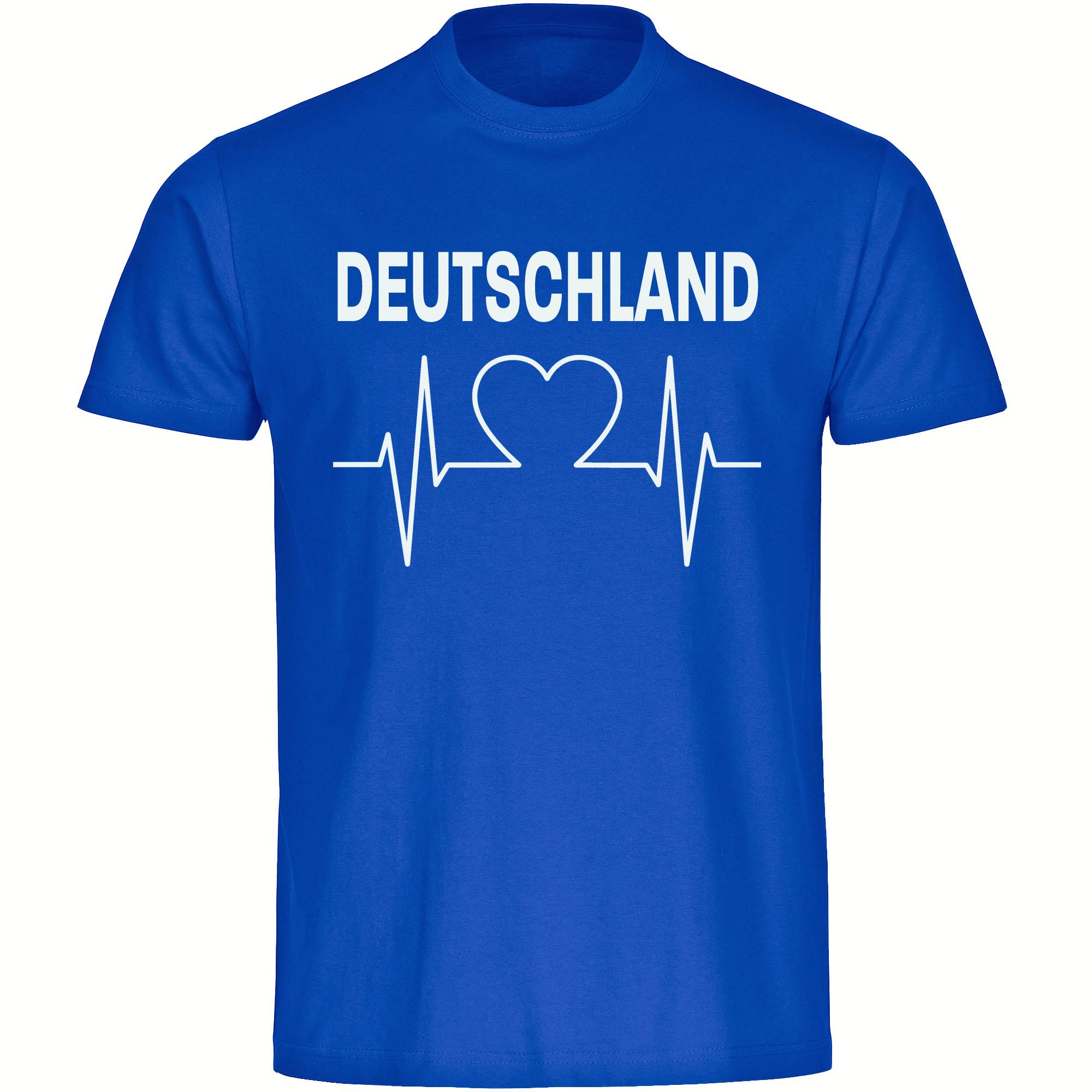 multifanshop Kinder T-Shirt - Deutschland - Herzschlag - Druck wei&szlig; - Kind 