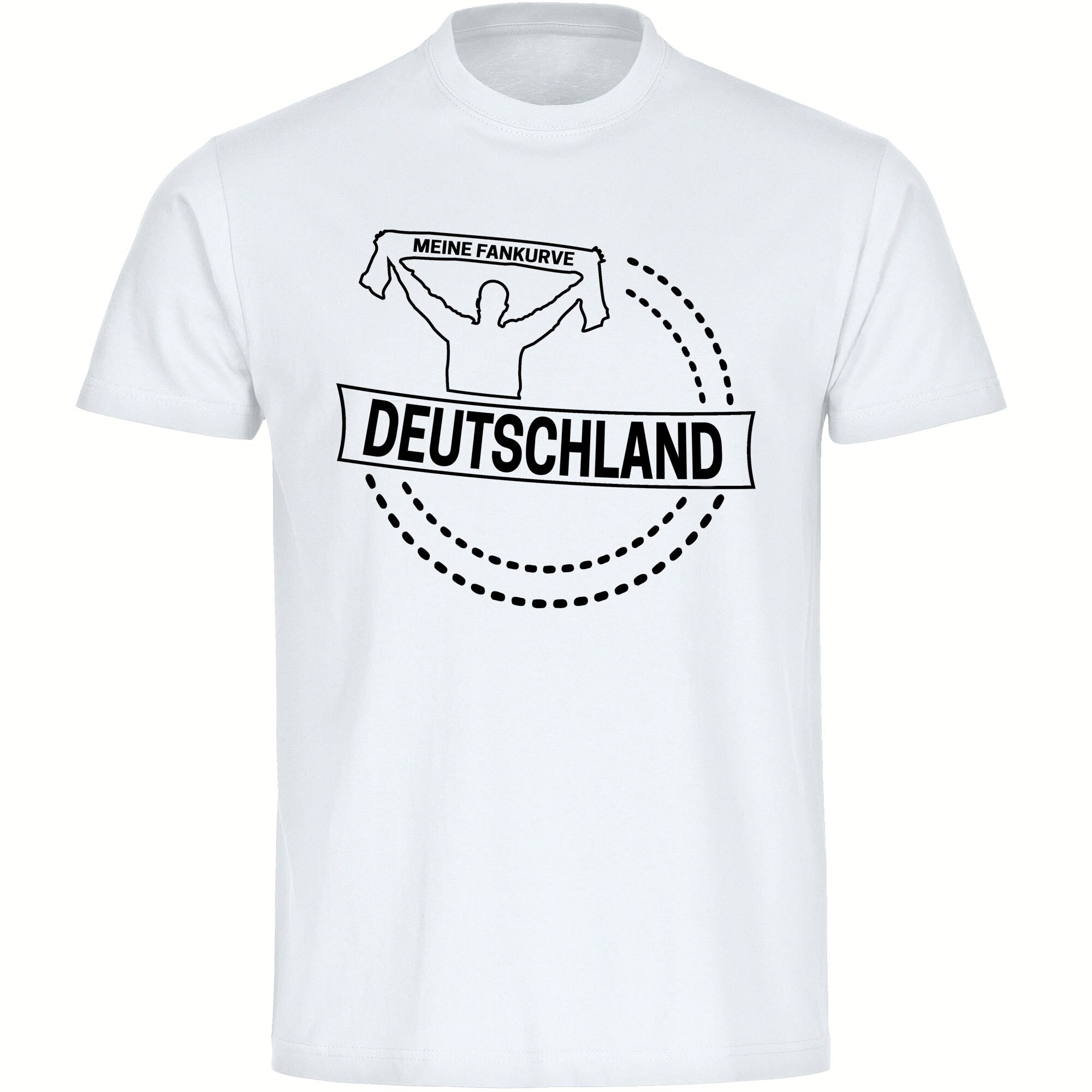 multifanshop Kinder T-Shirt - Deutschland - Meine Fankurve - Druck schwarz - Kind 