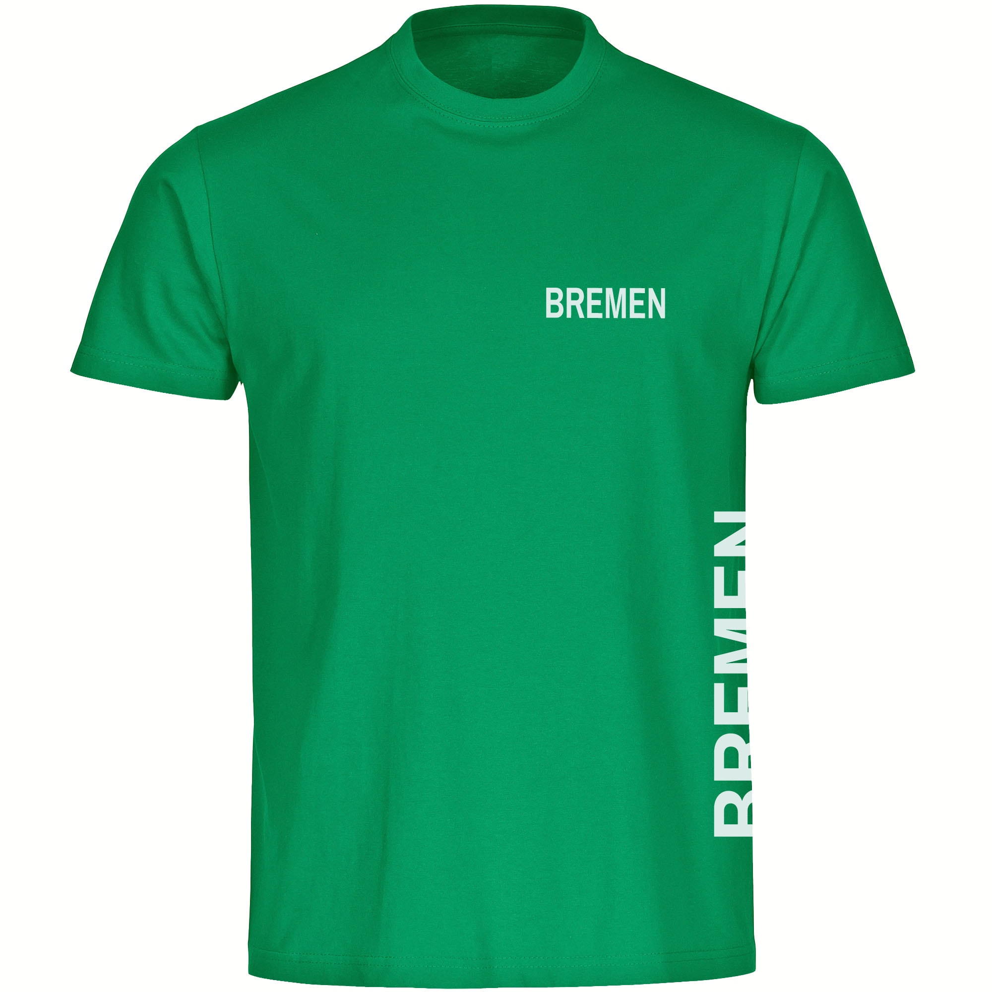 multifanshop Kinder T-Shirt - Bremen - Brust & Seite - Druck wei&szlig; - Kind 