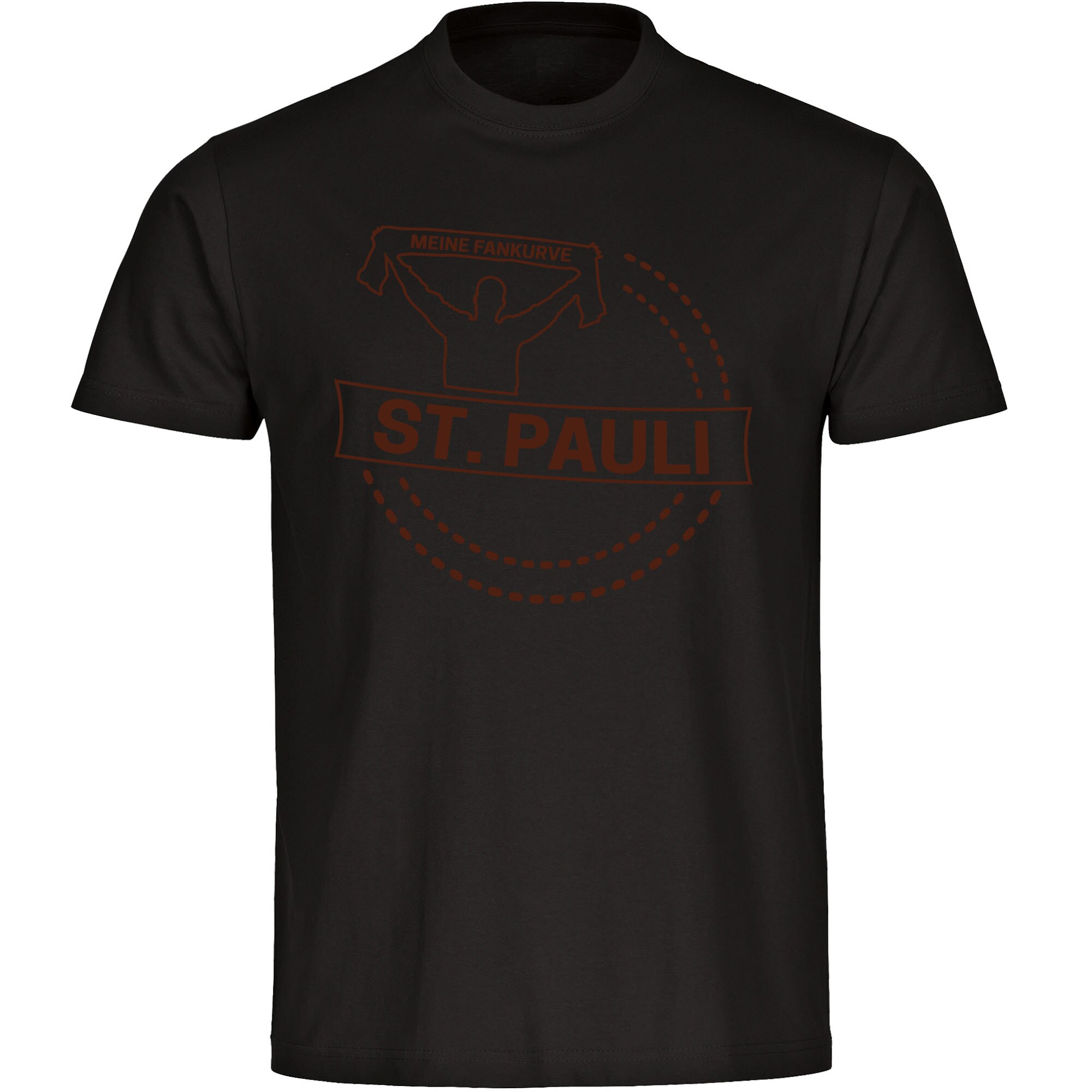multifanshop Kinder T-Shirt - St. Pauli - Meine Fankurve - Druck braun - Kind 