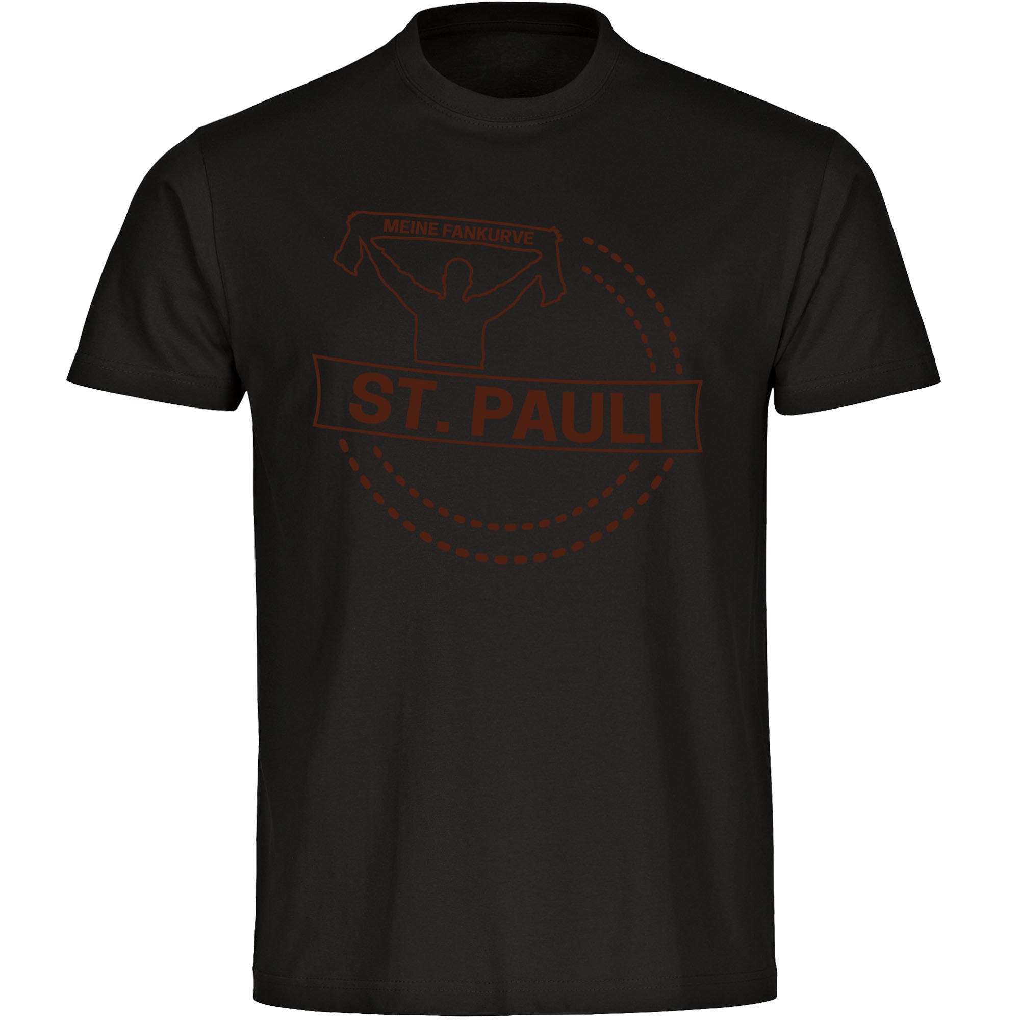 multifanshop Kinder T-Shirt - St. Pauli - Meine Fankurve - Druck braun - Kind 