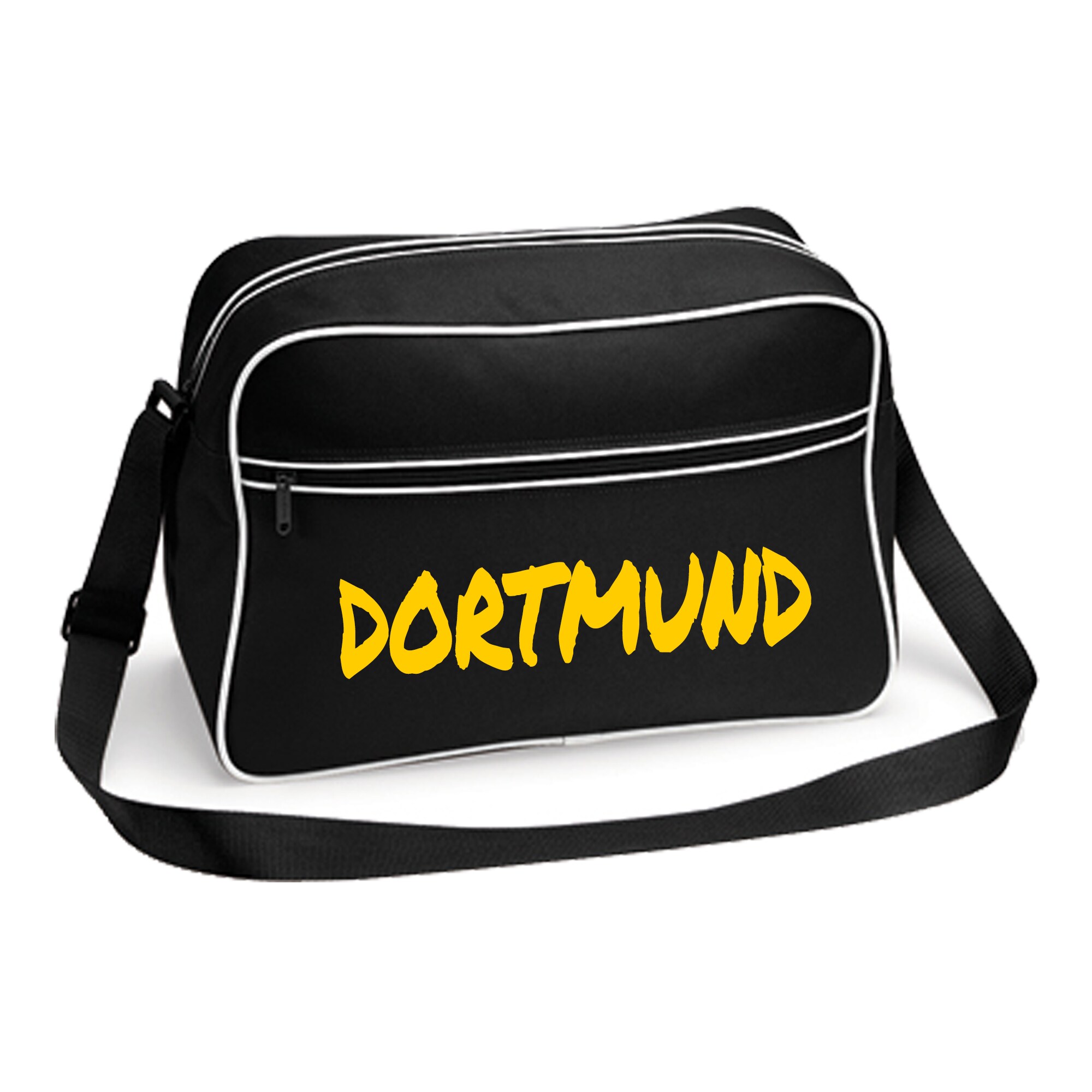 multifanshop Retrotasche - Dortmund - Textmarker - Druck gelb - Tasche 