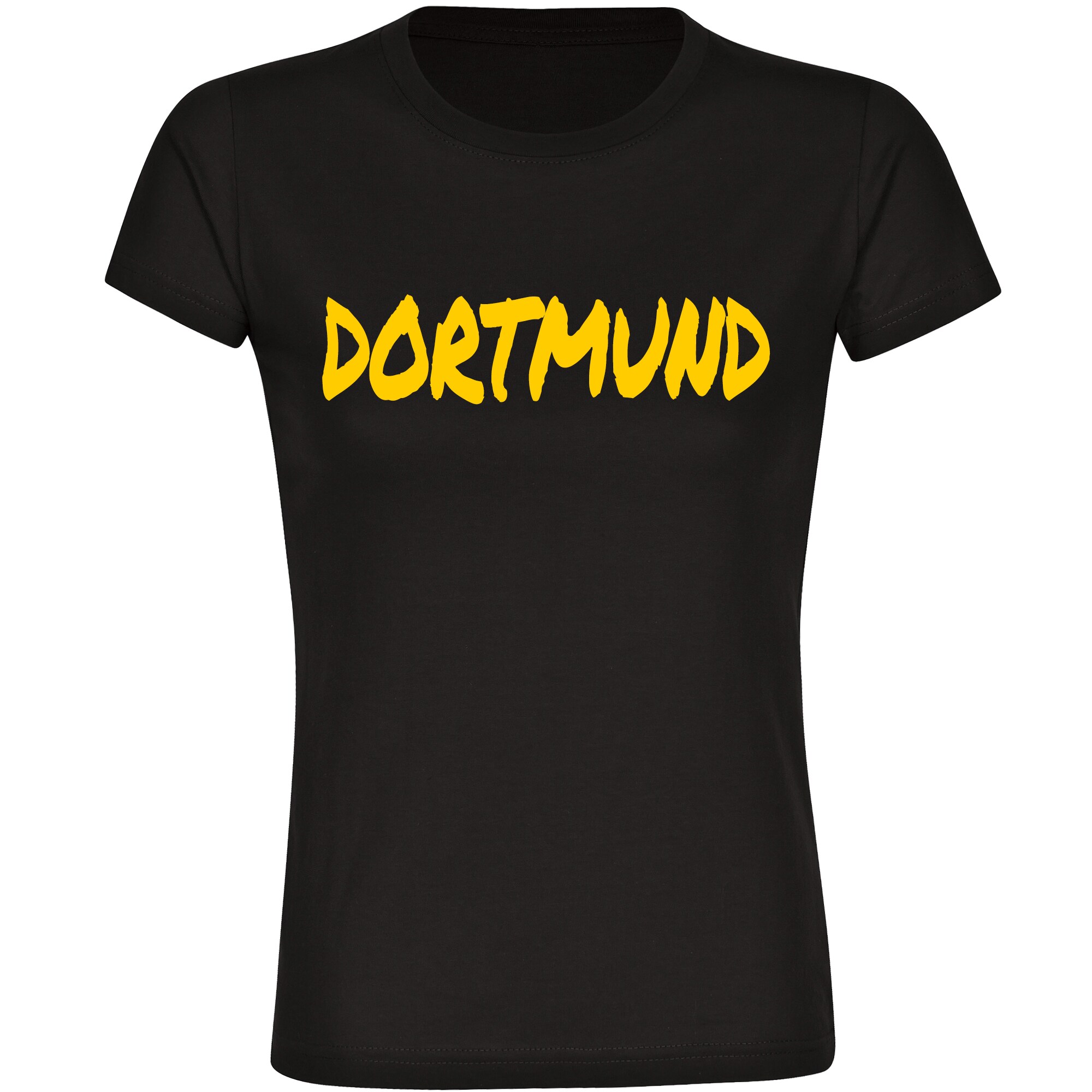 multifanshop Damen T-Shirt - Dortmund - Textmarker - Druck gelb - Frauen 