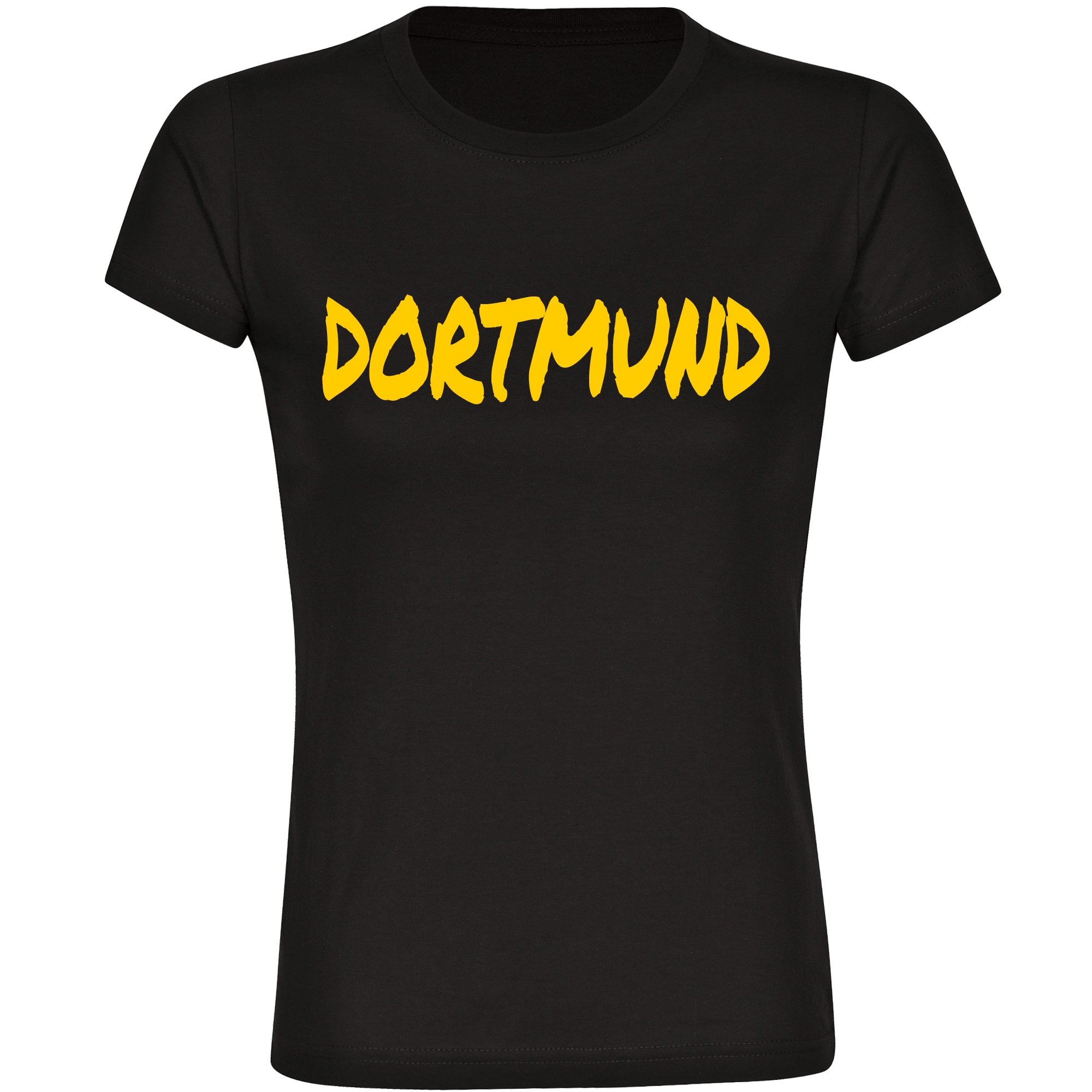 multifanshop Damen T-Shirt - Dortmund - Textmarker - Druck gelb - Frauen 