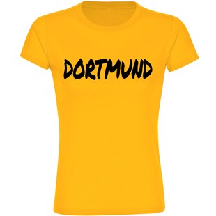 multifanshop Damen T-Shirt - Dortmund - Textmarker - Druck schwarz - Frauen 