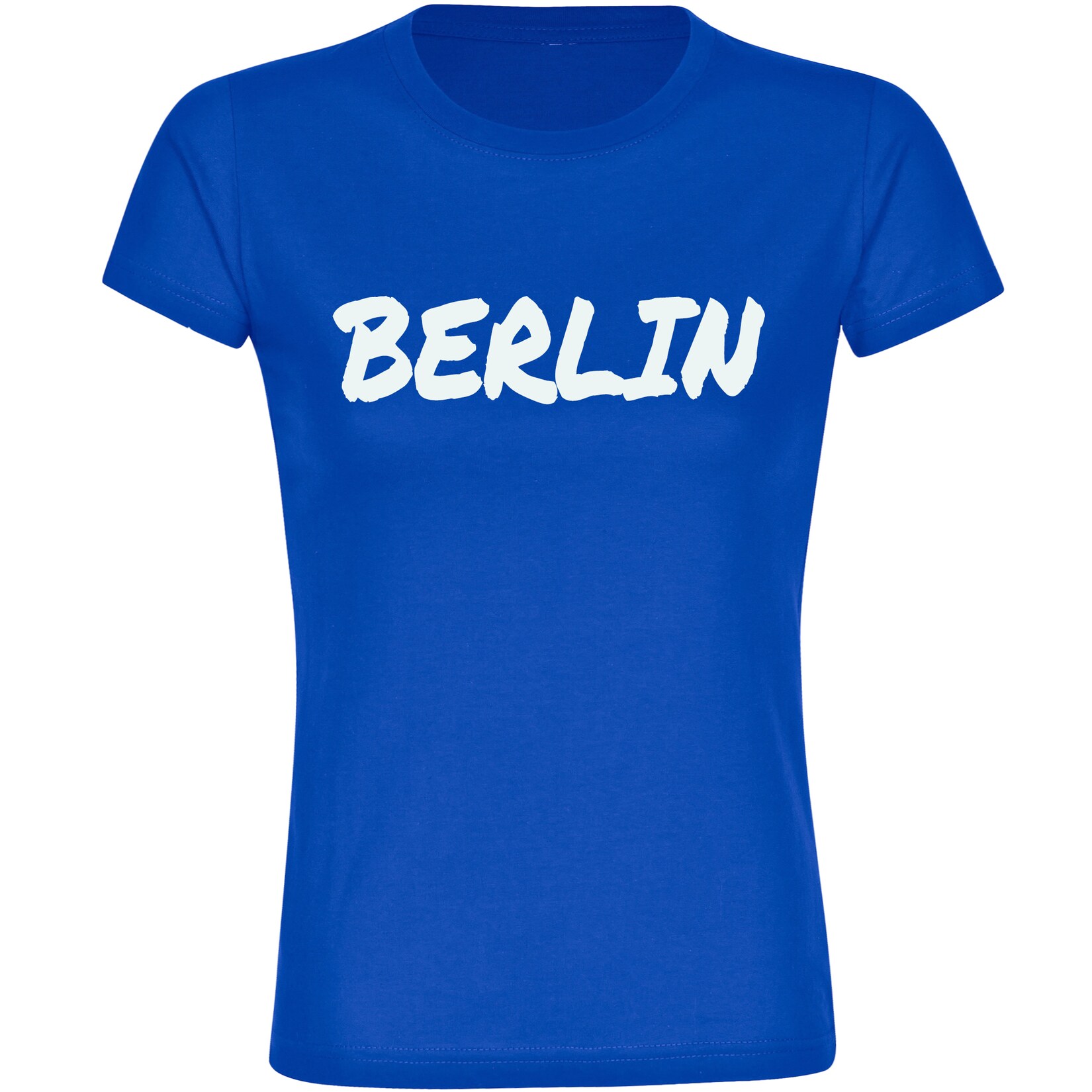 Damen T-Shirt - Berlin blau - Textmarker - Druck weiß - Frauen