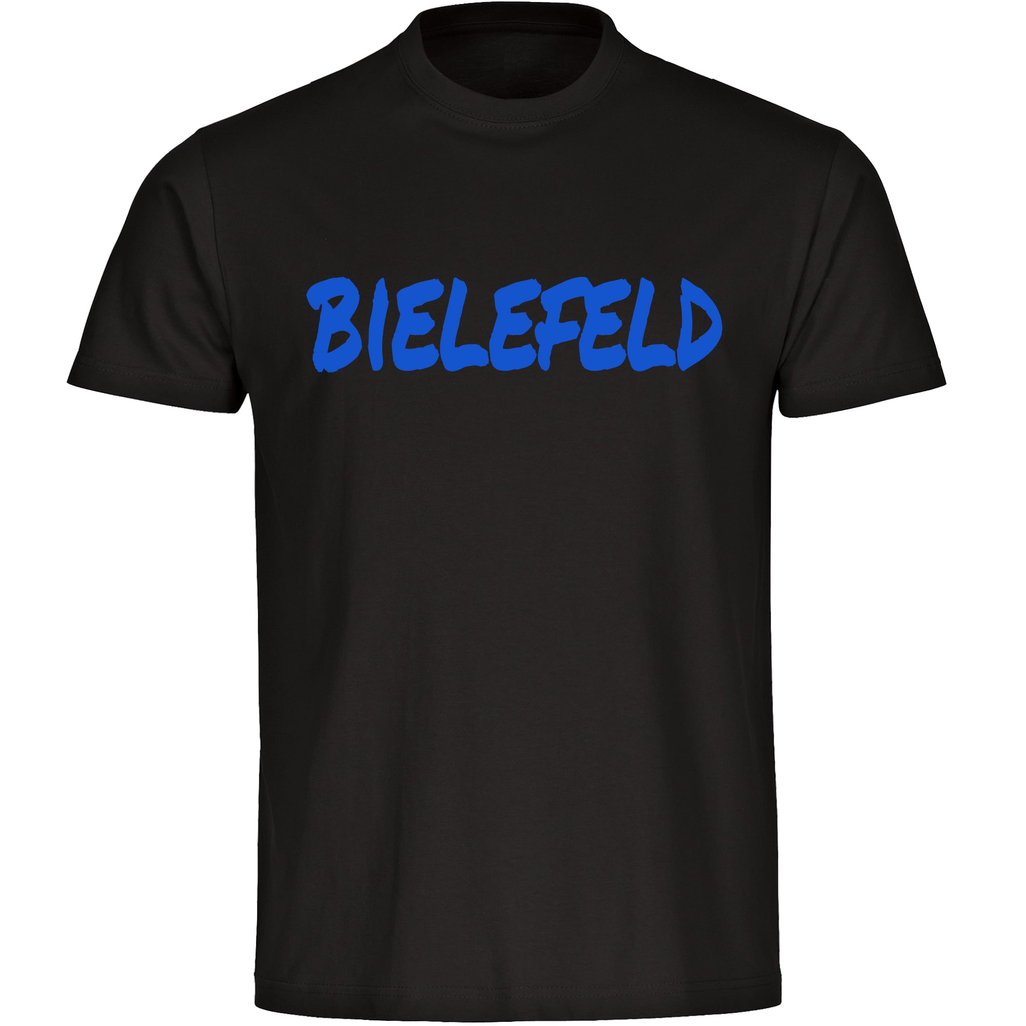 multifanshop Herren T-Shirt - Bielefeld - Textmarker - Druck blau - M&auml;nner 