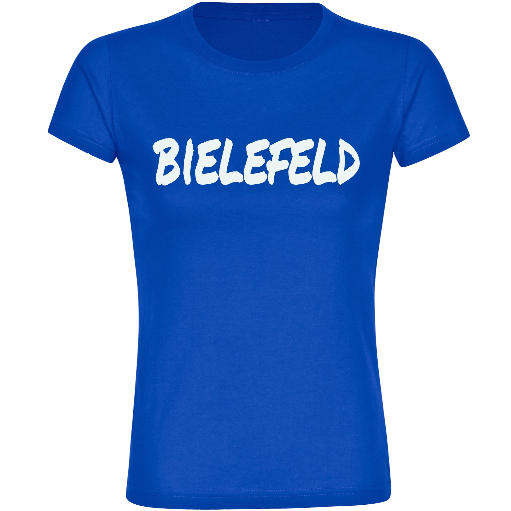 multifanshop Damen T-Shirt - Bielefeld - Textmarker - Druck wei&szlig; - Frauen 