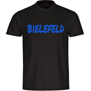 multifanshop Kinder T-Shirt - Bielefeld - Textmarker - Druck blau - Kind 