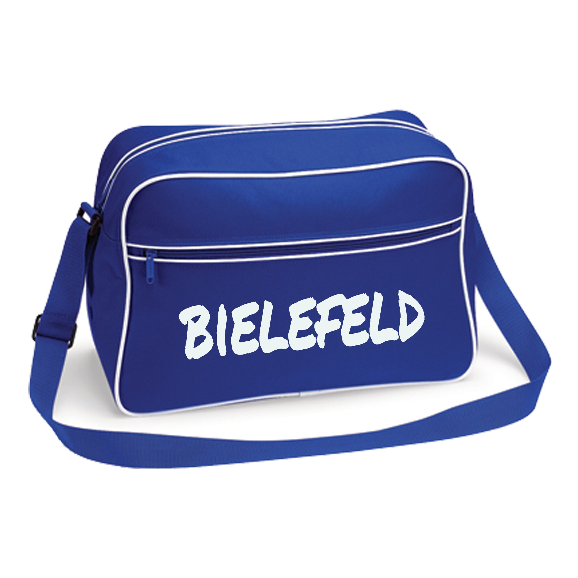 multifanshop Retrotasche - Bielefeld - Textmarker - Druck wei&szlig; - Tasche 