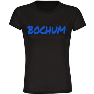 multifanshop Damen T-Shirt - Bochum - Textmarker - Druck blau - Frauen 