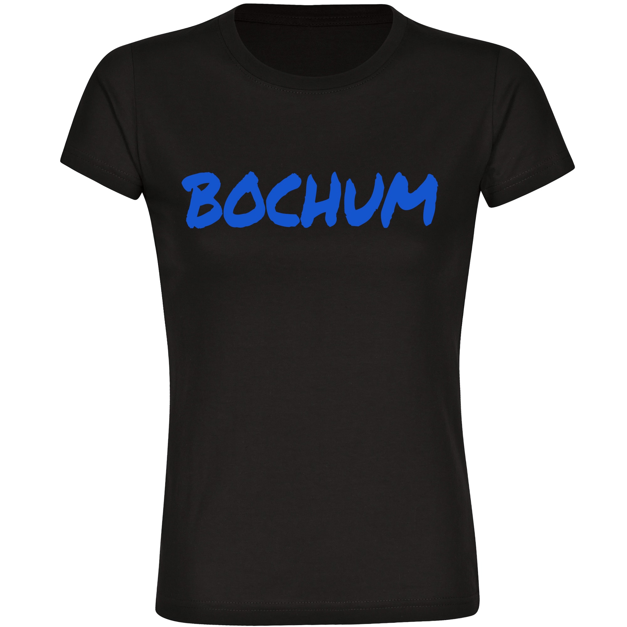 multifanshop Damen T-Shirt - Bochum - Textmarker - Druck blau - Frauen 