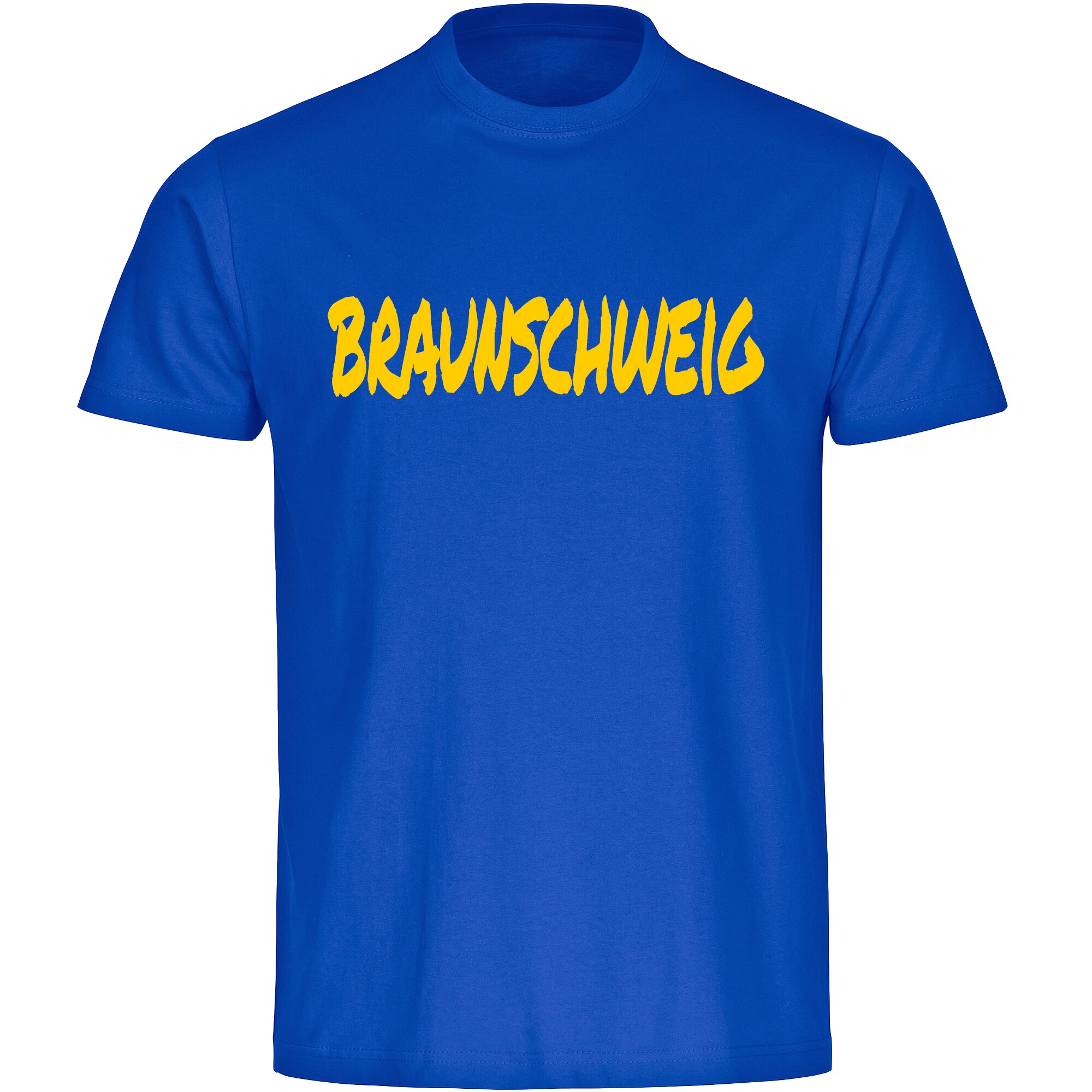 multifanshop Herren T-Shirt - Braunschweig - Textmarker - Druck gelb - M&auml;nner 
