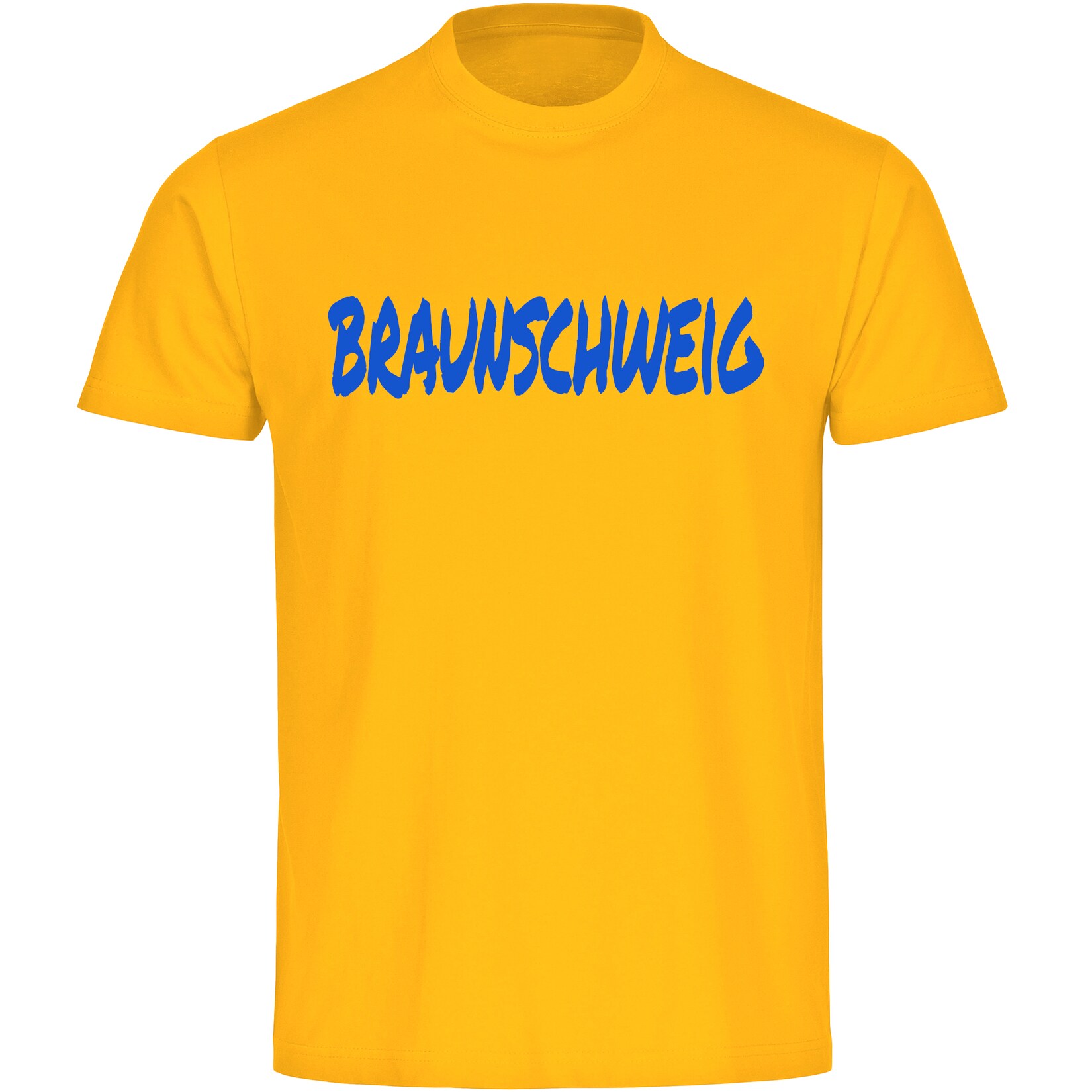 Herren T-Shirt - Braunschweig - Textmarker - Druck blau - Männer