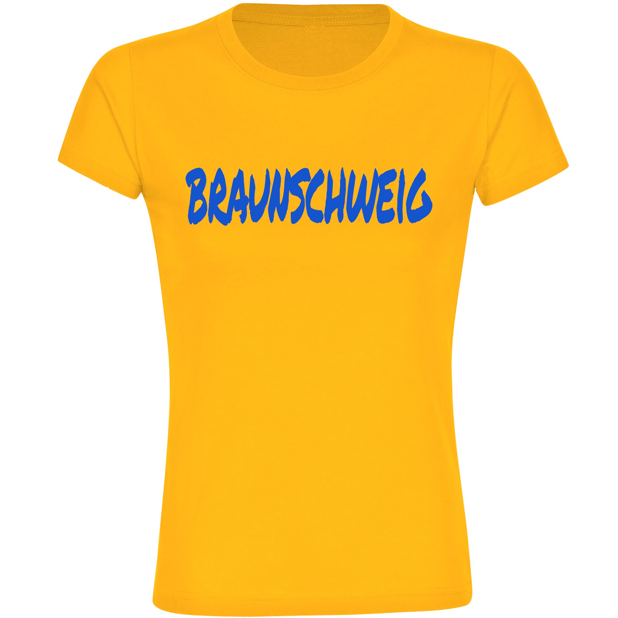 multifanshop Damen T-Shirt - Braunschweig - Textmarker - Druck blau - Frauen 