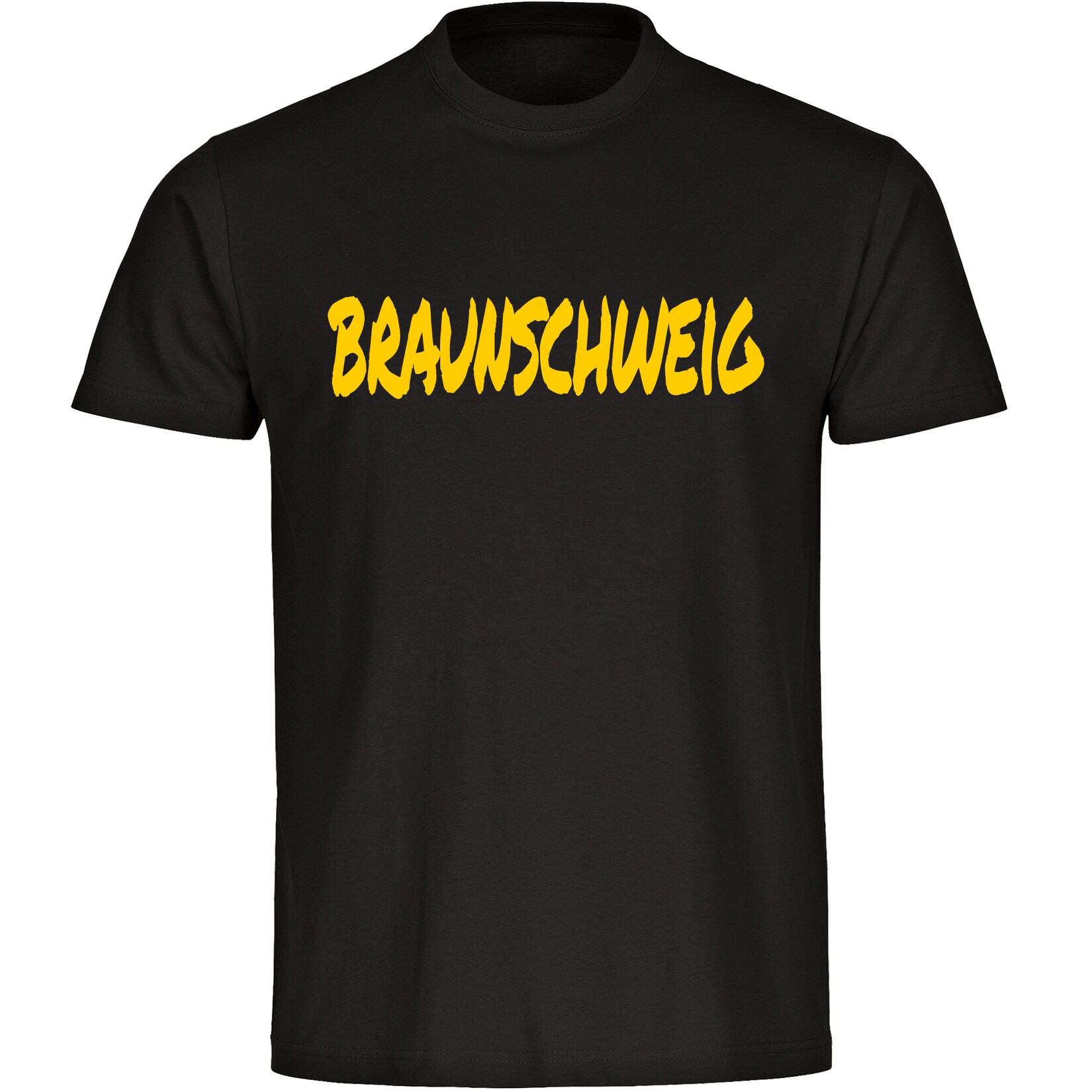 Kinder T-Shirt - Braunschweig - Textmarker - Druck gelb - Kind
