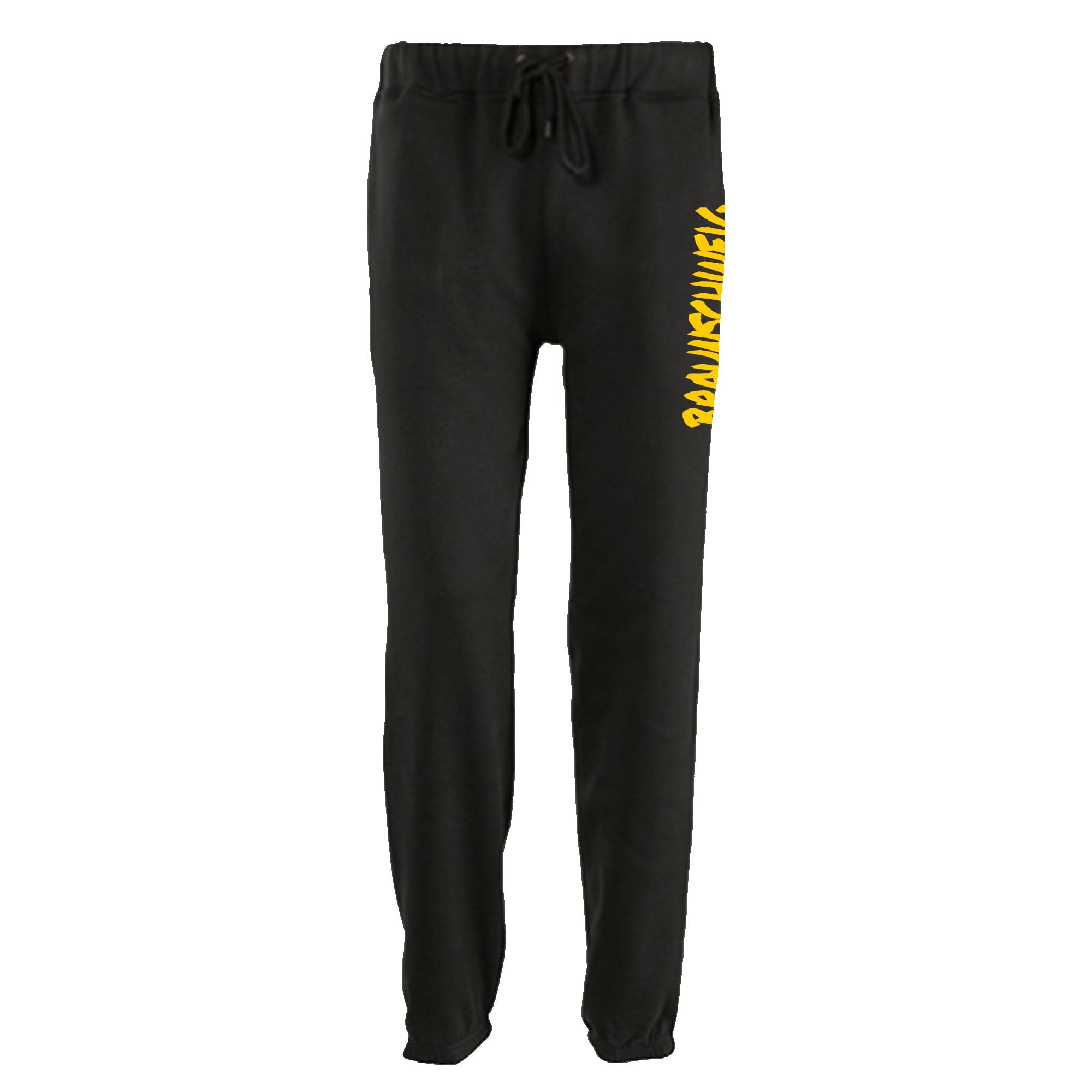 multifanshop Jogginghose - Braunschweig - Textmarker - Druck gelb - Trainingshose 