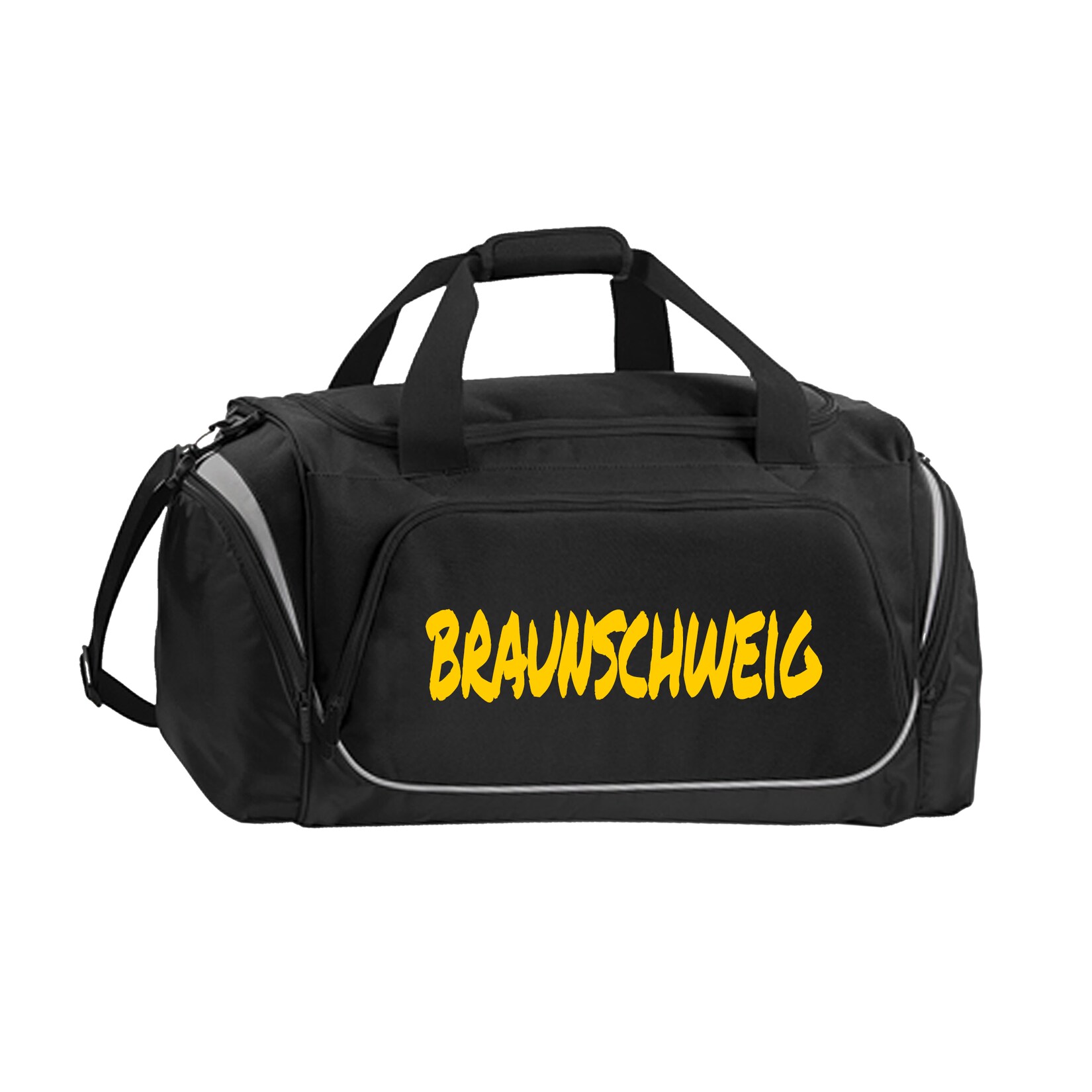 Sporttasche - Braunschweig - Textmarker - Druck gelb - Tasche