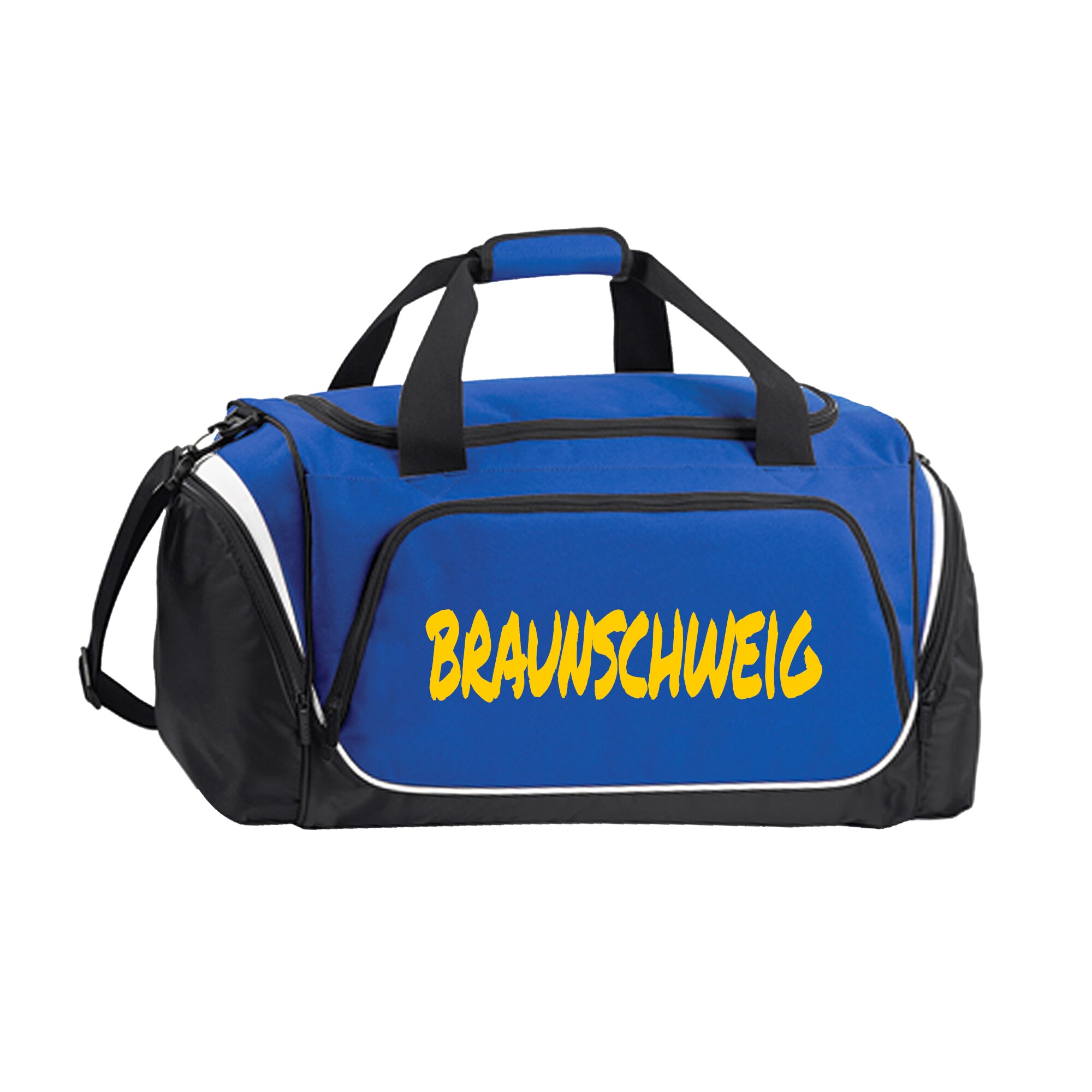 multifanshop Sporttasche - Braunschweig - Textmarker - Druck gelb - Tasche 