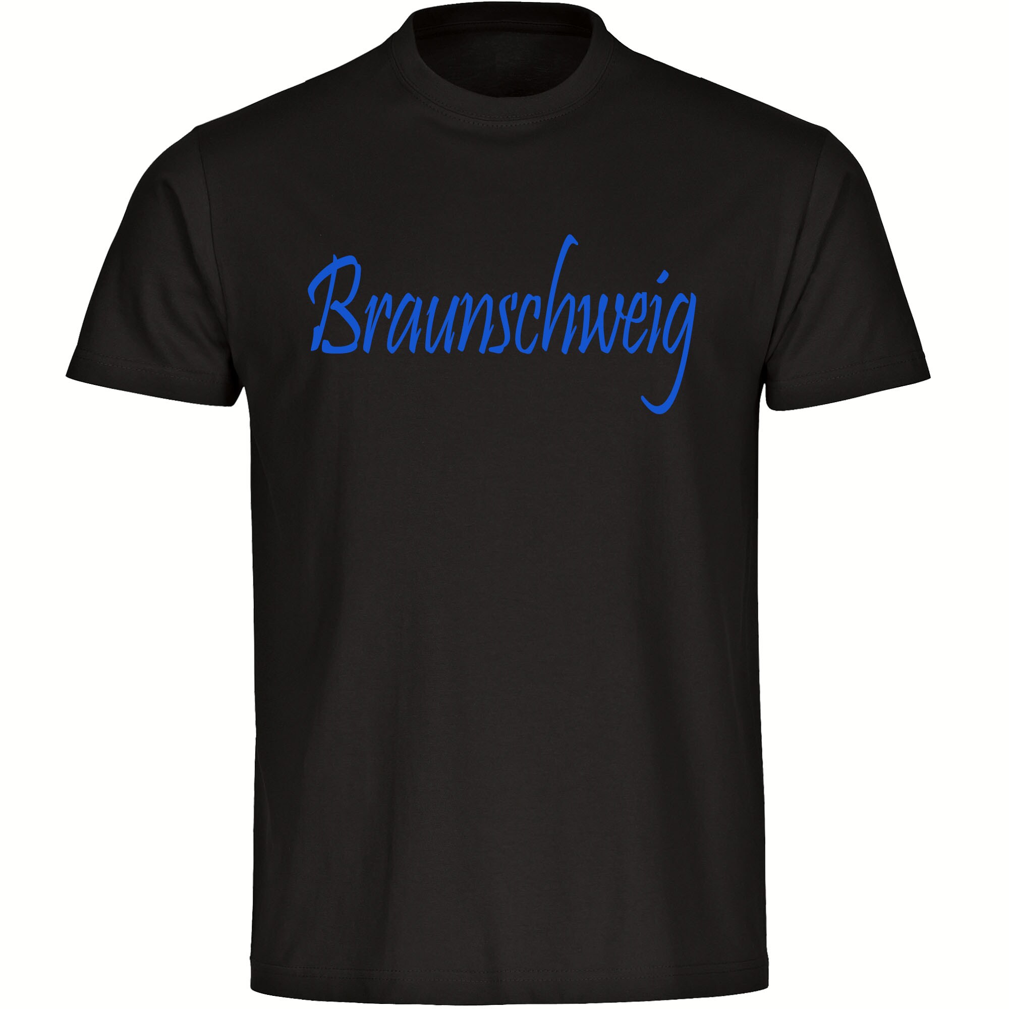 multifanshop Kinder T-Shirt - Braunschweig - Schriftzug - Druck blau - Kind 