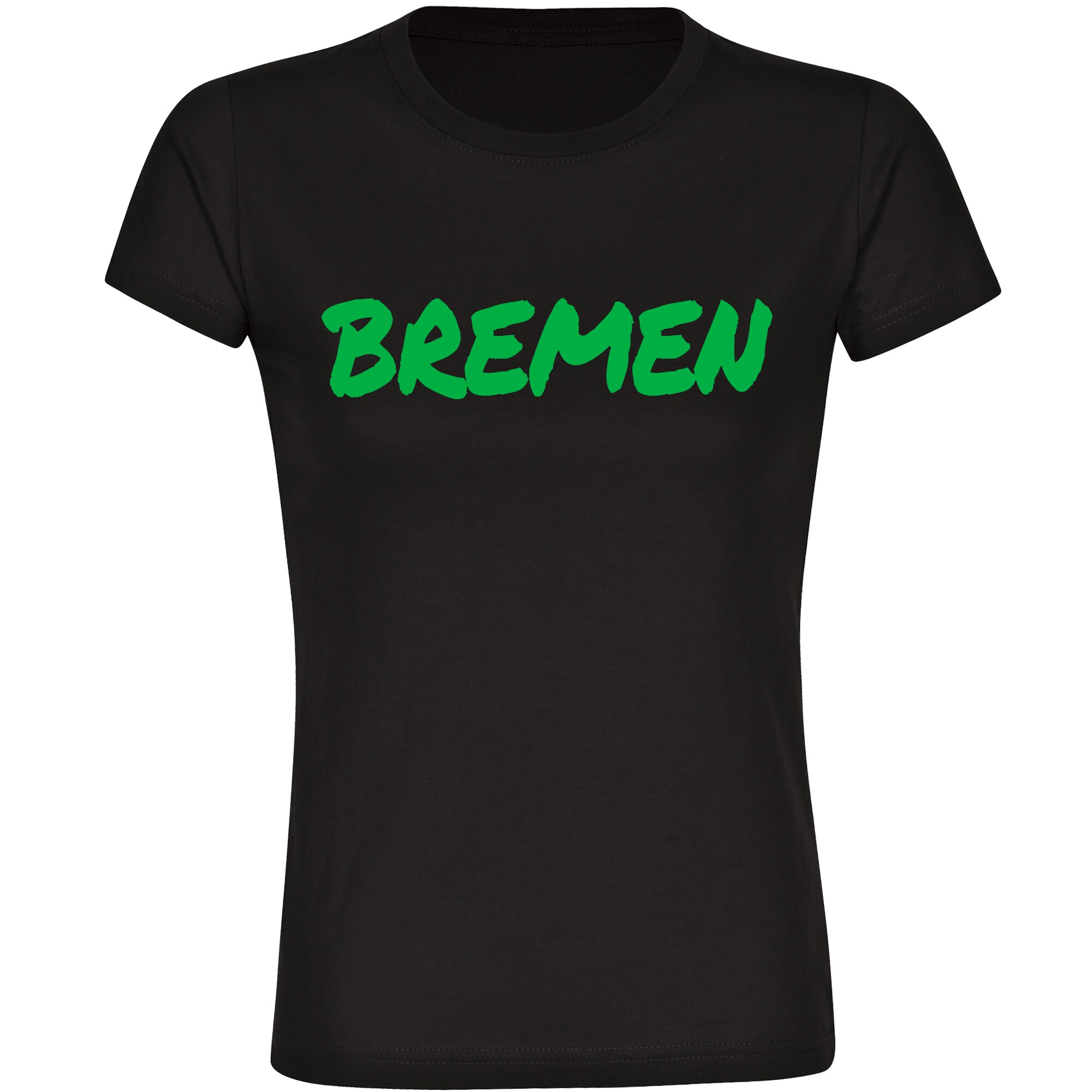 multifanshop Damen T-Shirt - Bremen - Textmarker - Druck gr&uuml;n - Frauen 