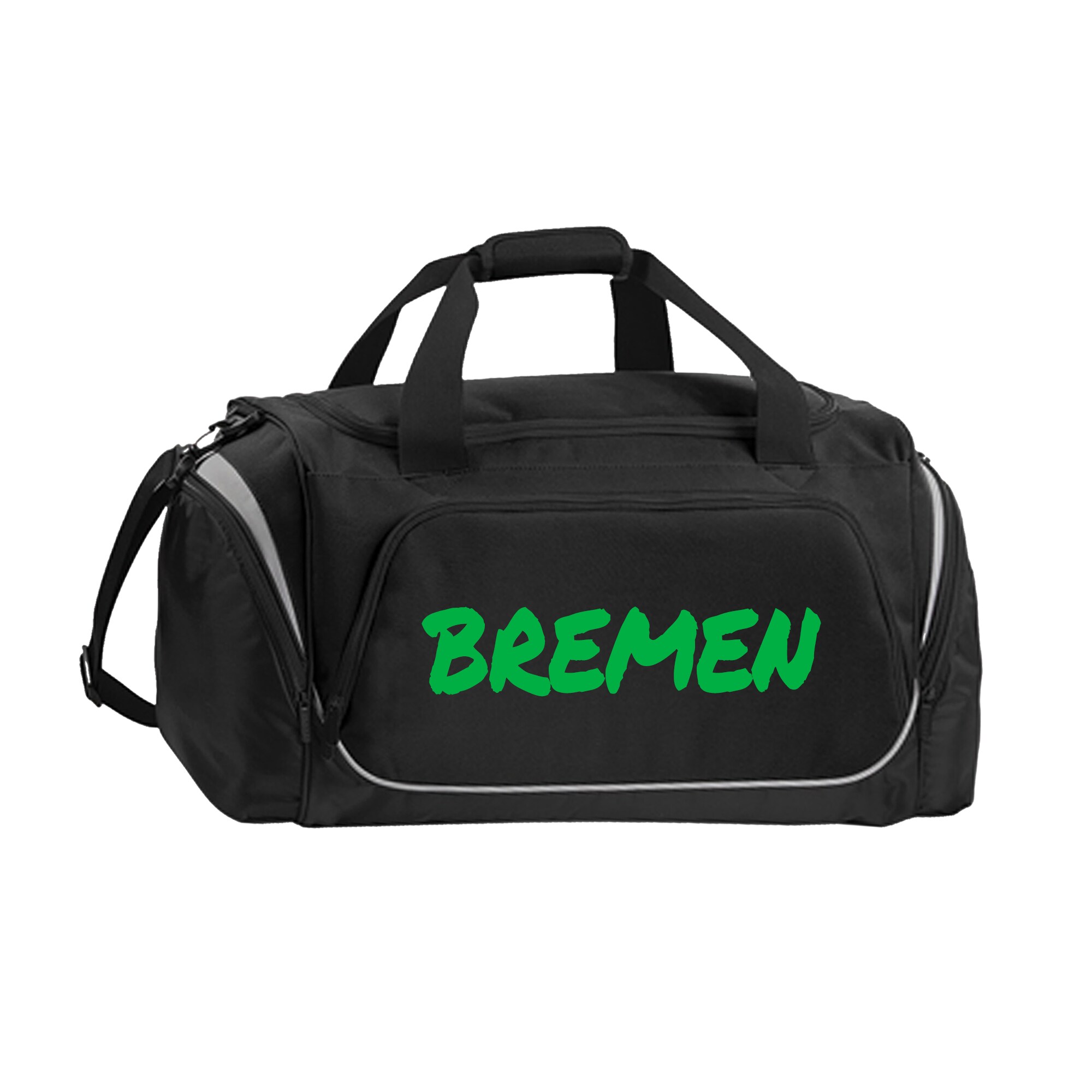 multifanshop Sporttasche - Bremen - Textmarker - Druck gr&uuml;n - Tasche 
