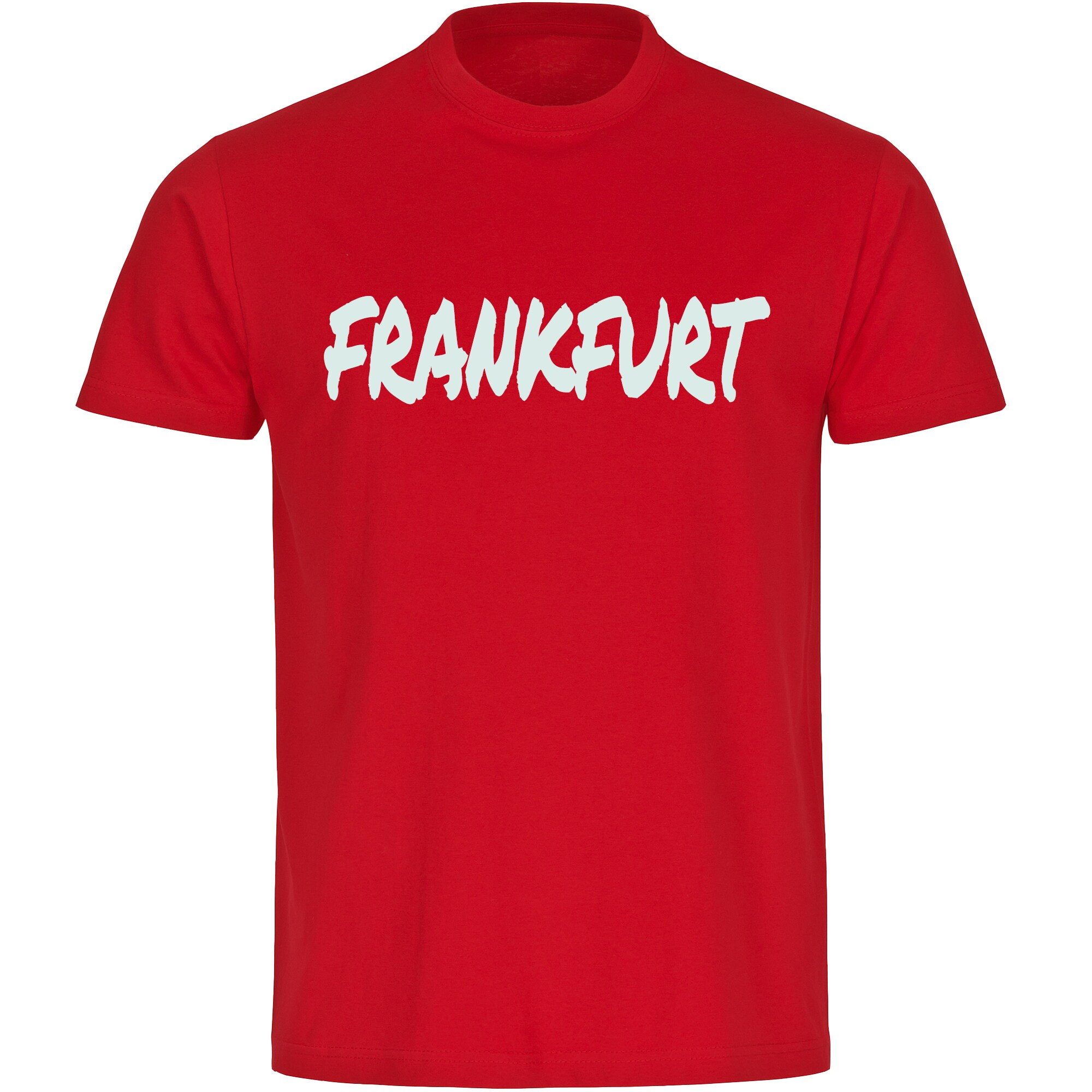 multifanshop Herren T-Shirt - Frankfurt - Textmarker - Druck wei&szlig; - M&auml;nner 