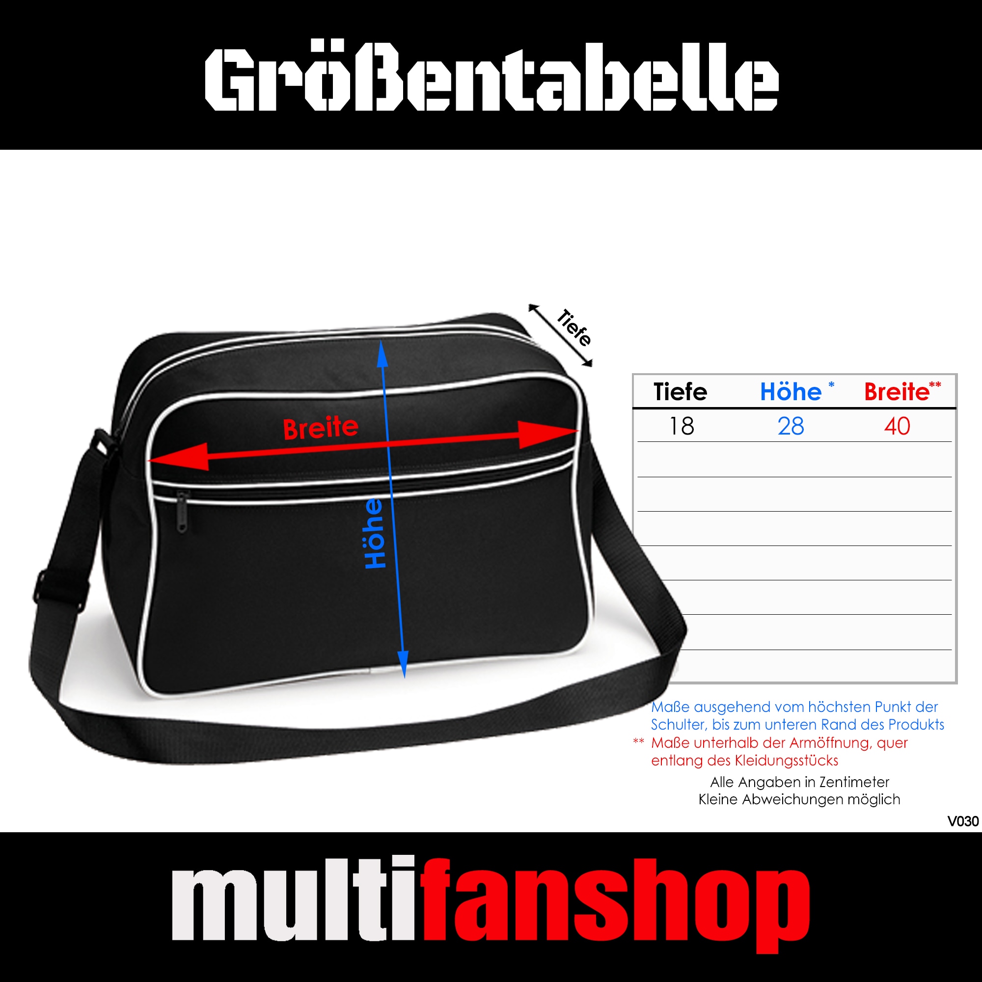 multifanshop Retrotasche - Frankfurt - Schriftzug - Druck rot - Tasche 