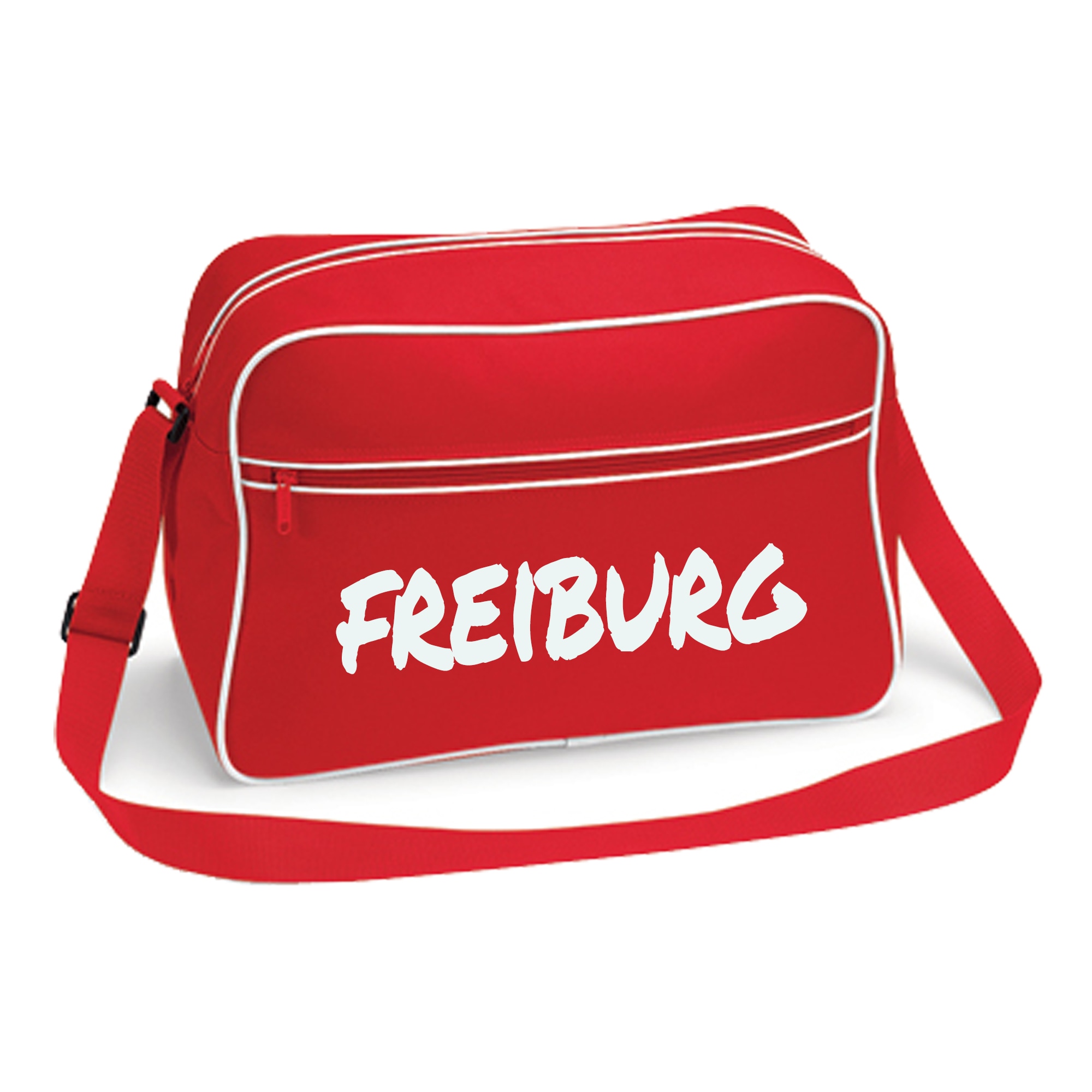 multifanshop Retrotasche - Freiburg - Textmarker - Druck wei&szlig; - Tasche 