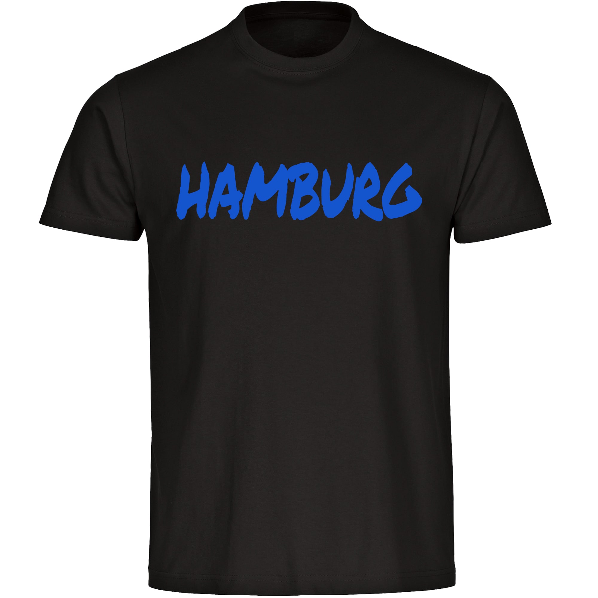 multifanshop Herren T-Shirt - Hamburg - Textmarker - Druck blau - M&auml;nner 
