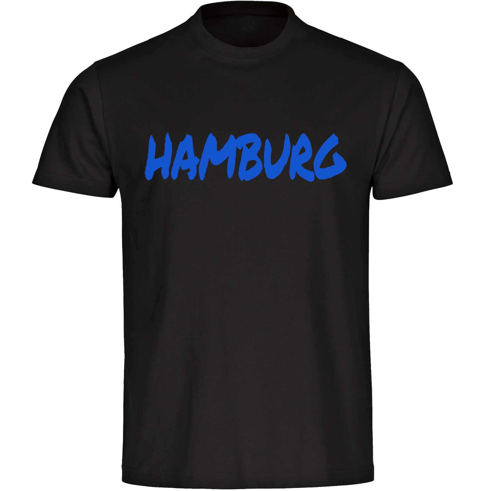 Herren T-Shirt - Hamburg - Textmarker - Druck blau - Männer