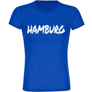 multifanshop Damen T-Shirt - Hamburg - Textmarker - Druck weiß - Frauen 