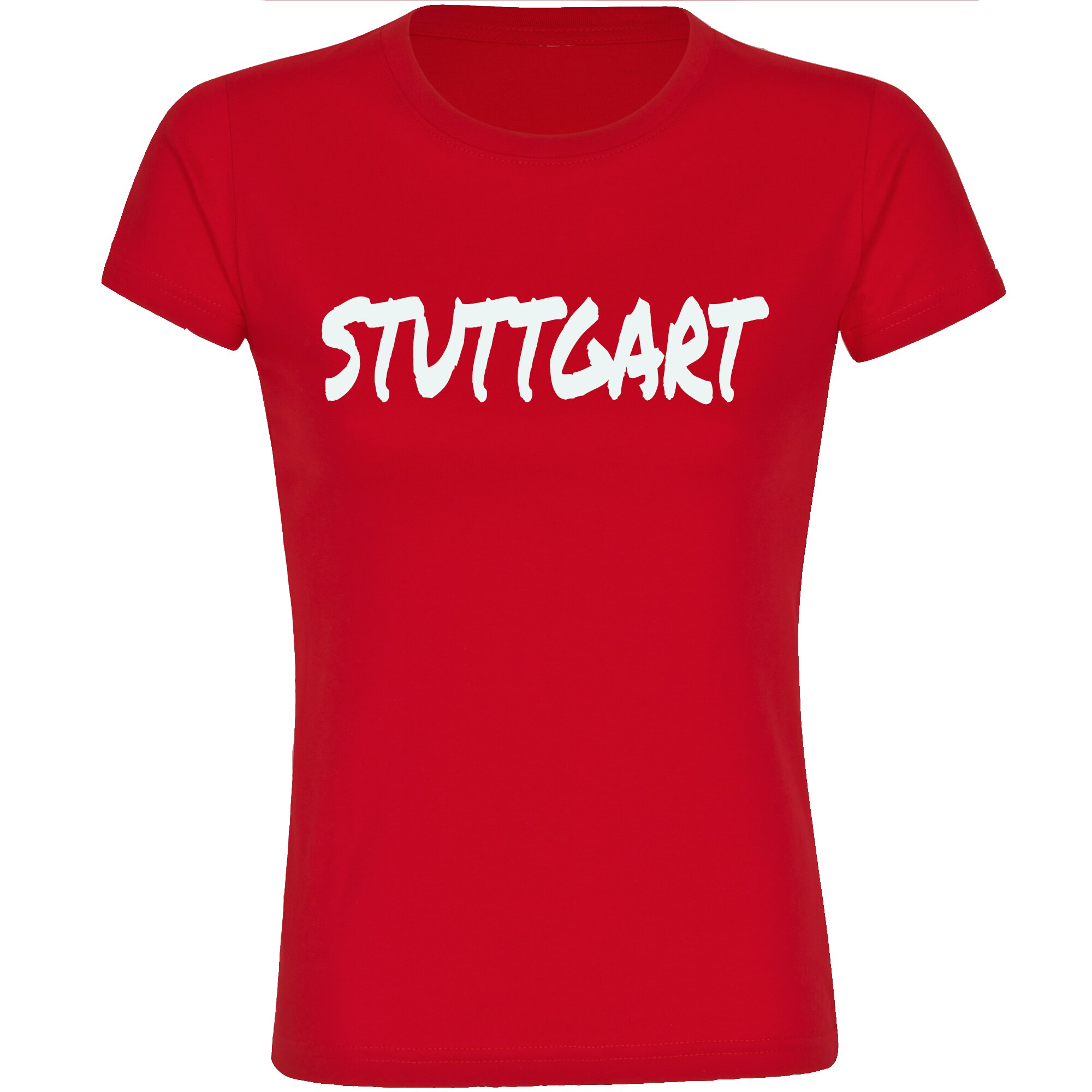 multifanshop Damen T-Shirt - Stuttgart - Textmarker - Druck wei&szlig; - Frauen 