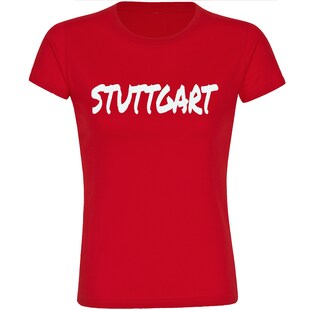 multifanshop Damen T-Shirt - Stuttgart - Textmarker - Druck weiß - Frauen 