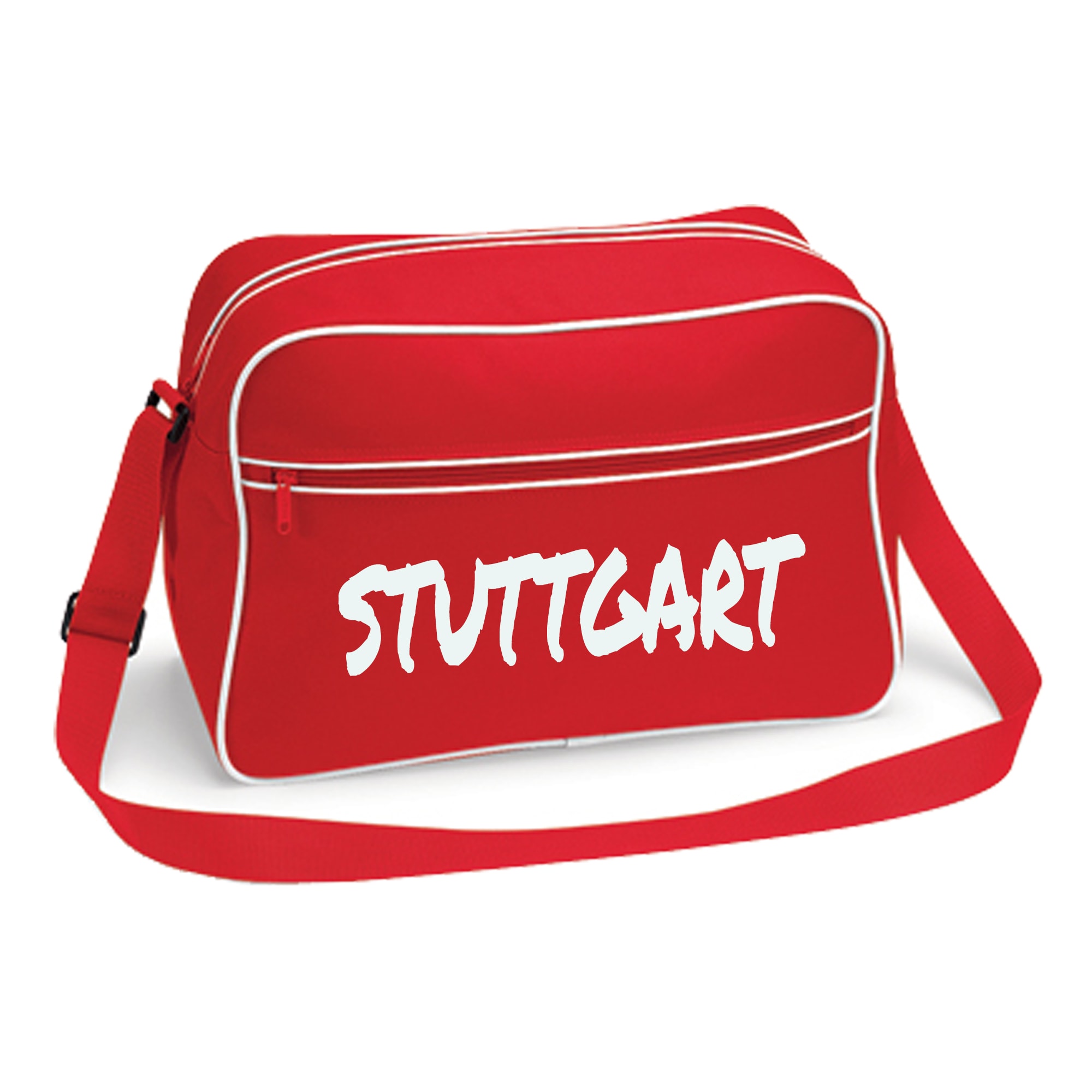 multifanshop Retrotasche - Stuttgart - Textmarker - Druck wei&szlig; - Tasche 