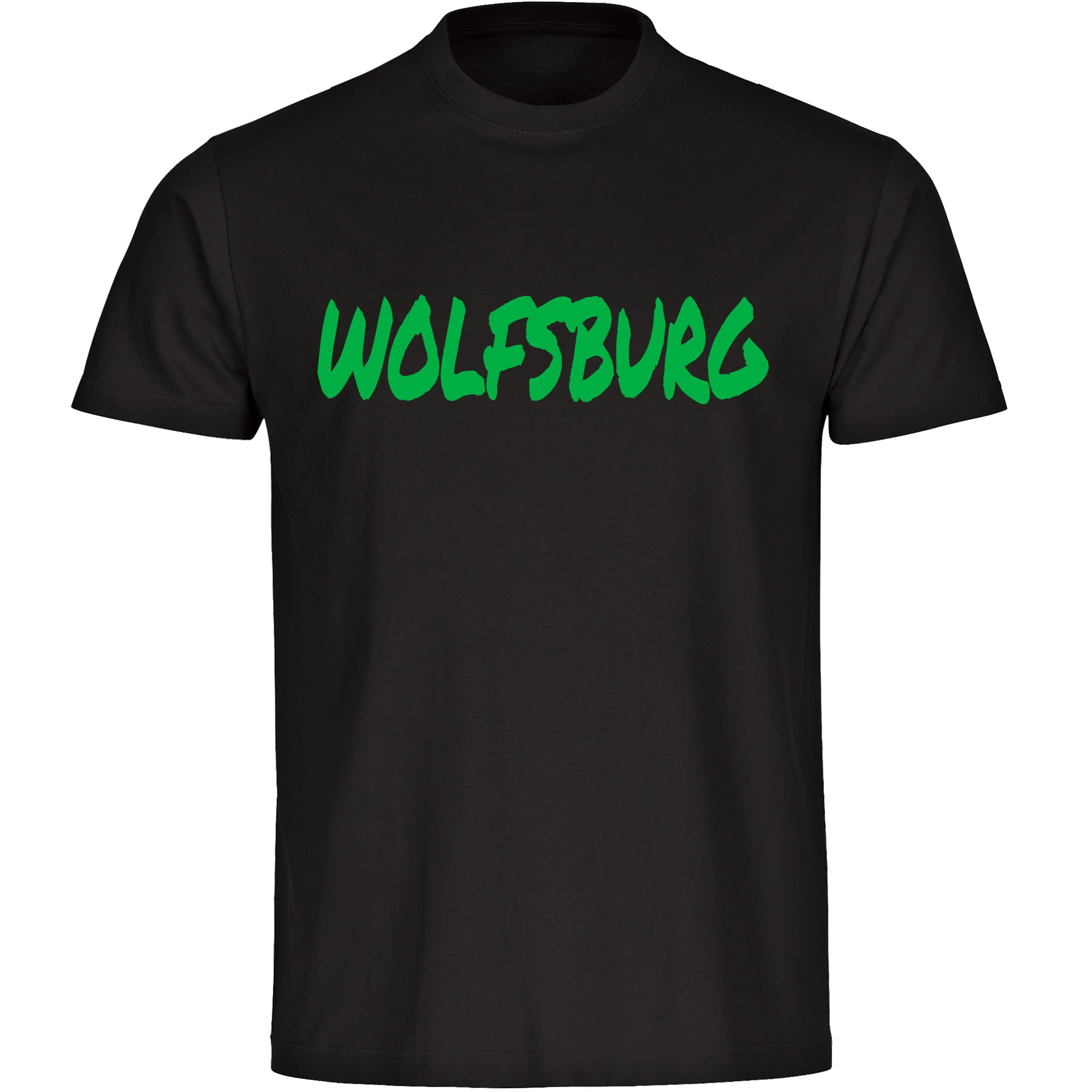 multifanshop Kinder T-Shirt - Wolfsburg - Textmarker - Druck gr&uuml;n - Kind 