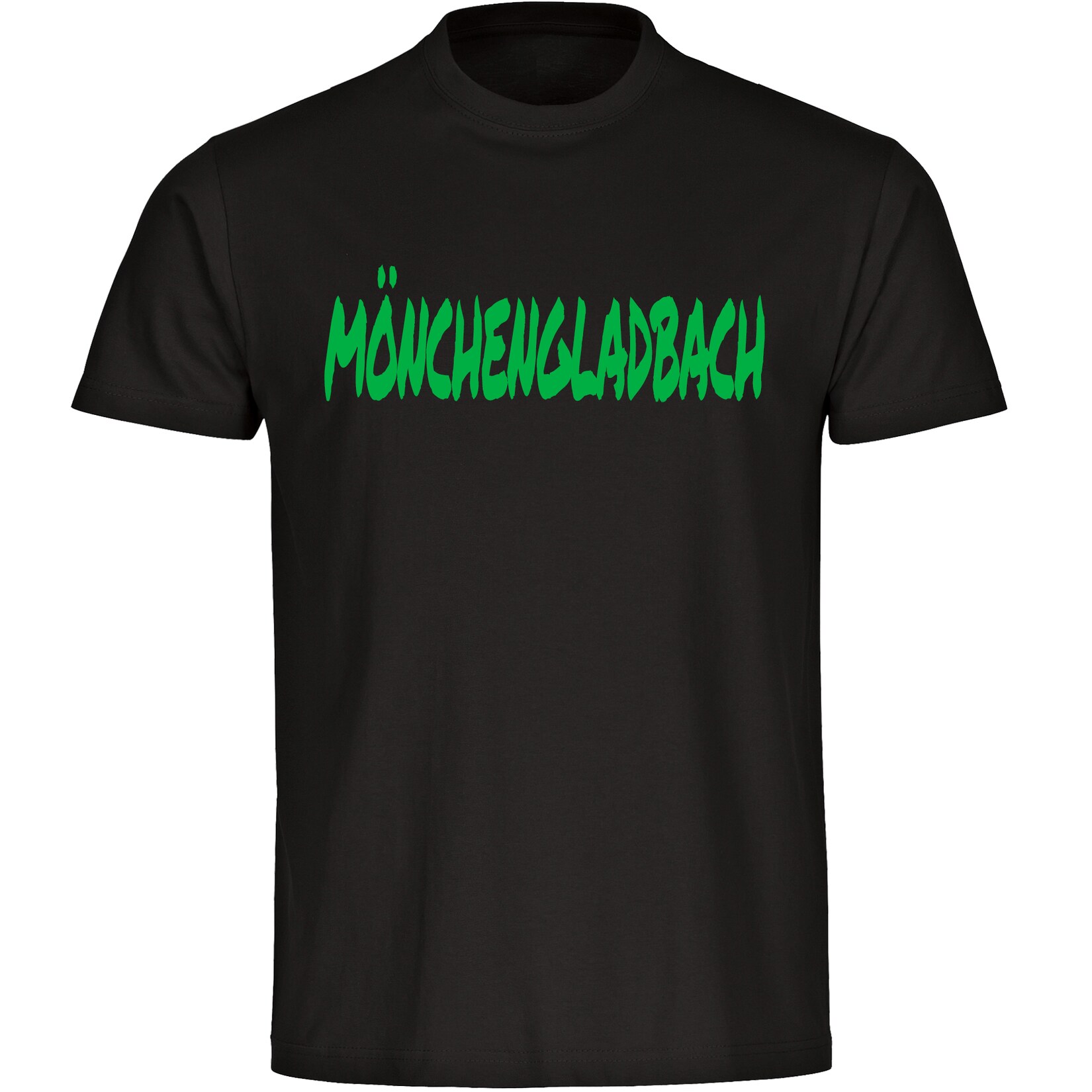 Herren T-Shirt - Mönchengladbach - Textmarker - Druck grün - Männer