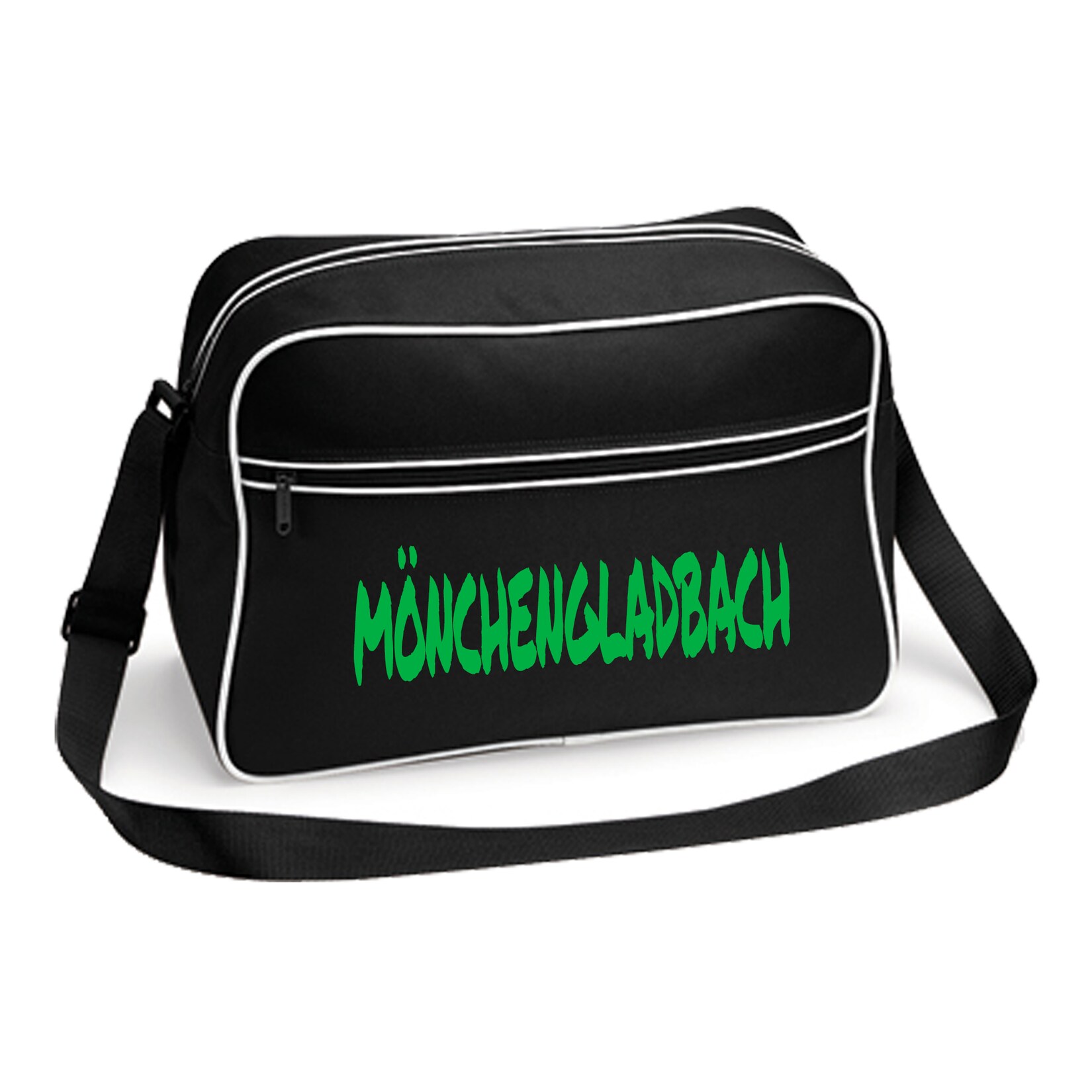 Retrotasche - Mönchengladbach - Textmarker - Druck grün - Tasche