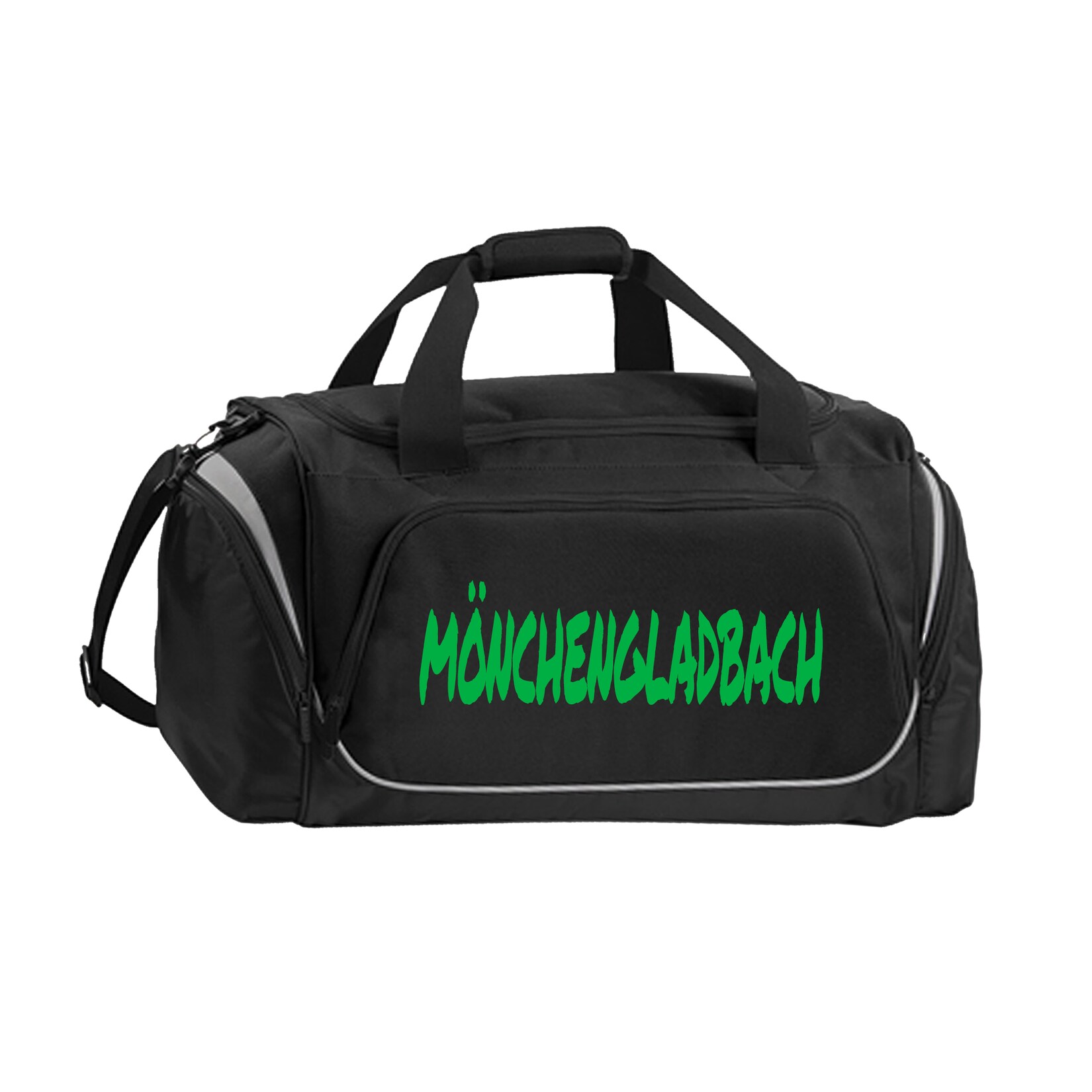 Sporttasche - Mönchengladbach - Textmarker - Druck grün - Tasche