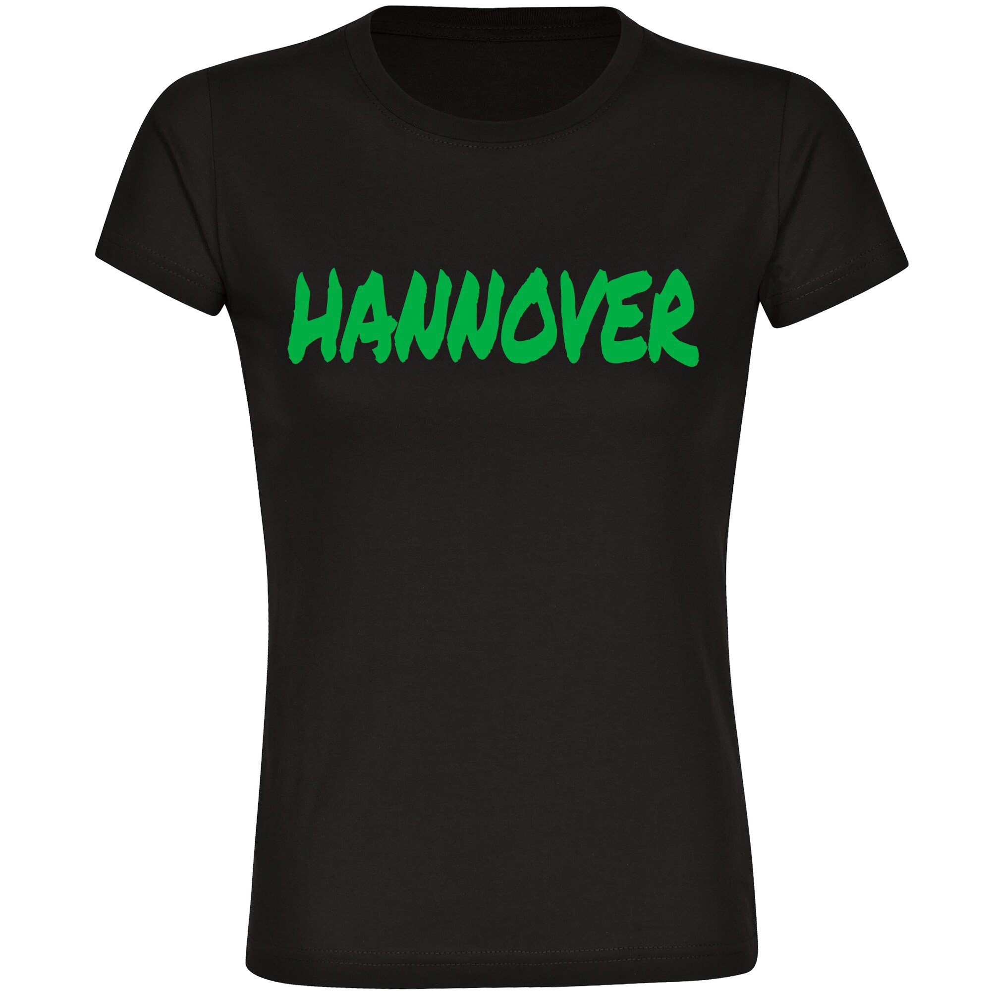 multifanshop Damen T-Shirt - Hannover - Textmarker - Druck gr&uuml;n - Frauen 