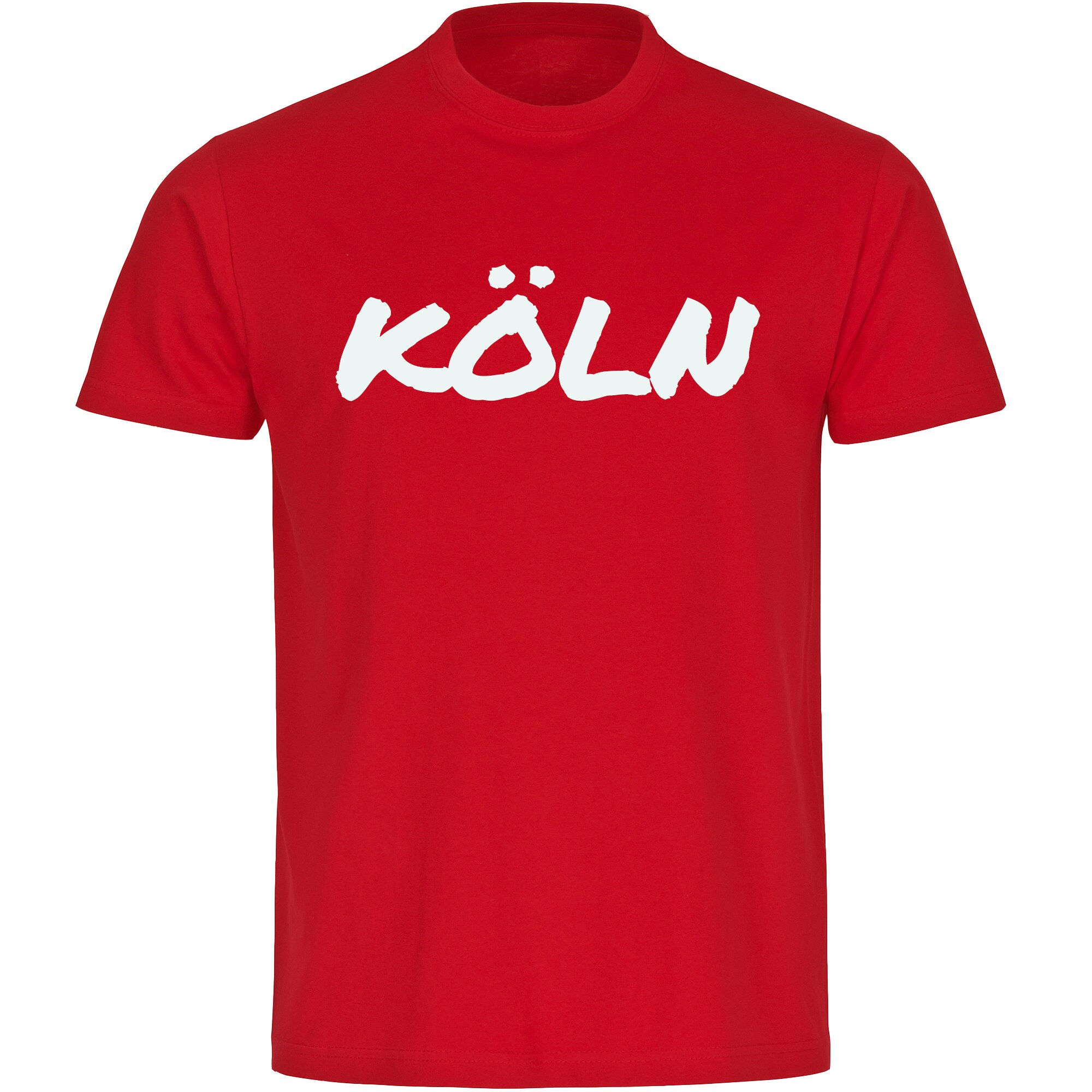multifanshop Herren T-Shirt - K&ouml;ln - Textmarker - Druck wei&szlig; - M&auml;nner 