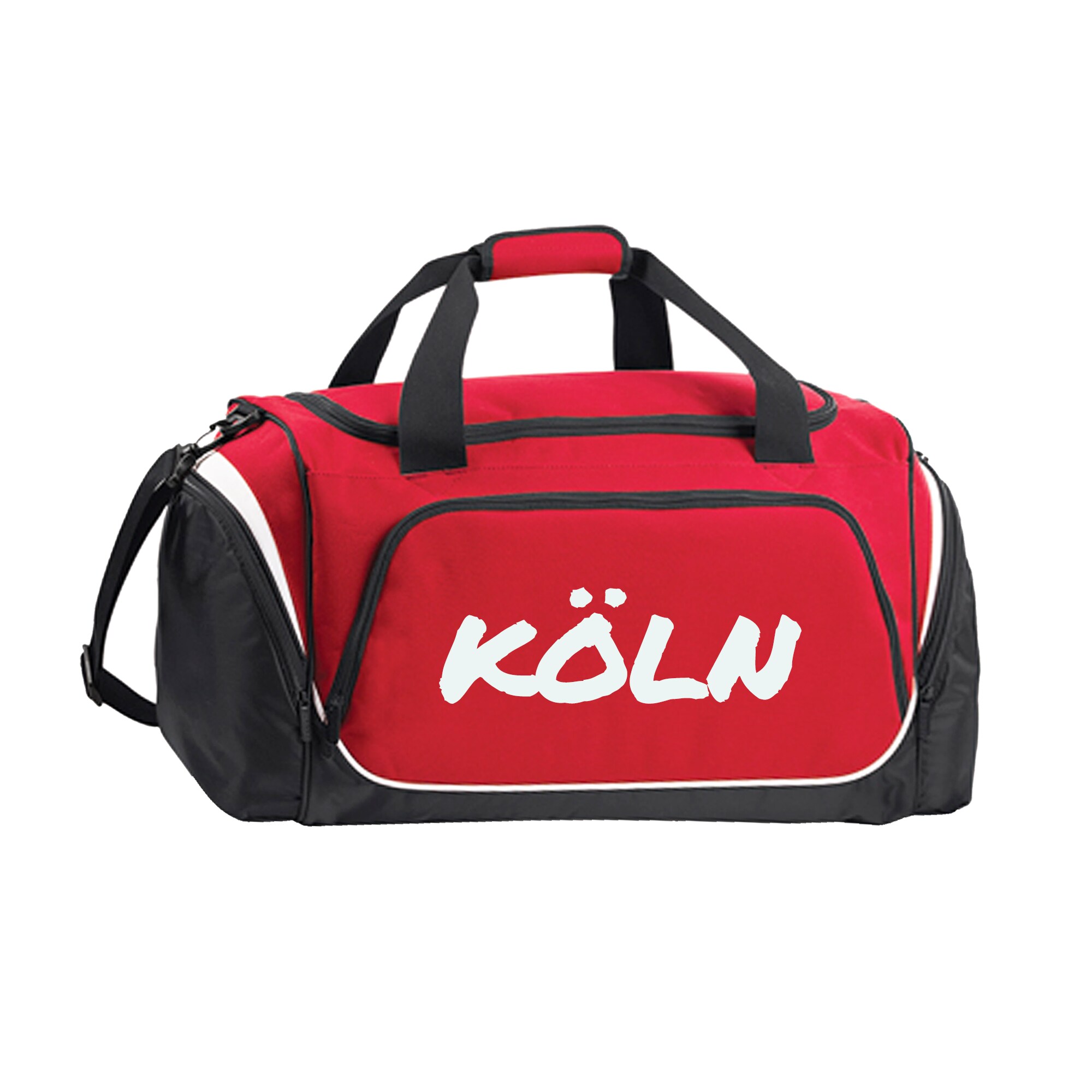 multifanshop Sporttasche - K&ouml;ln - Textmarker - Druck wei&szlig; - Tasche 