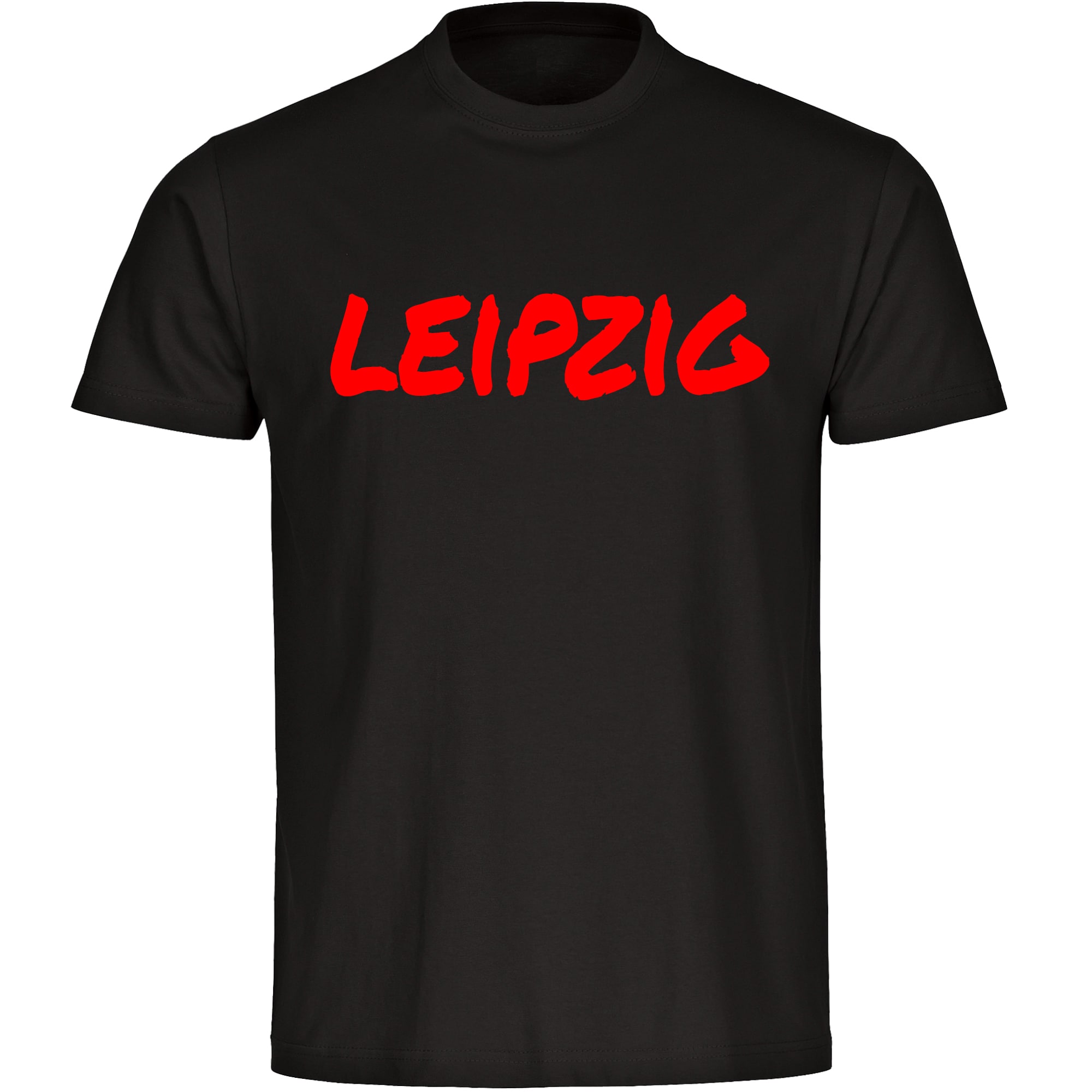 multifanshop Herren T-Shirt - Leipzig - Textmarker - Druck rot - M&auml;nner 