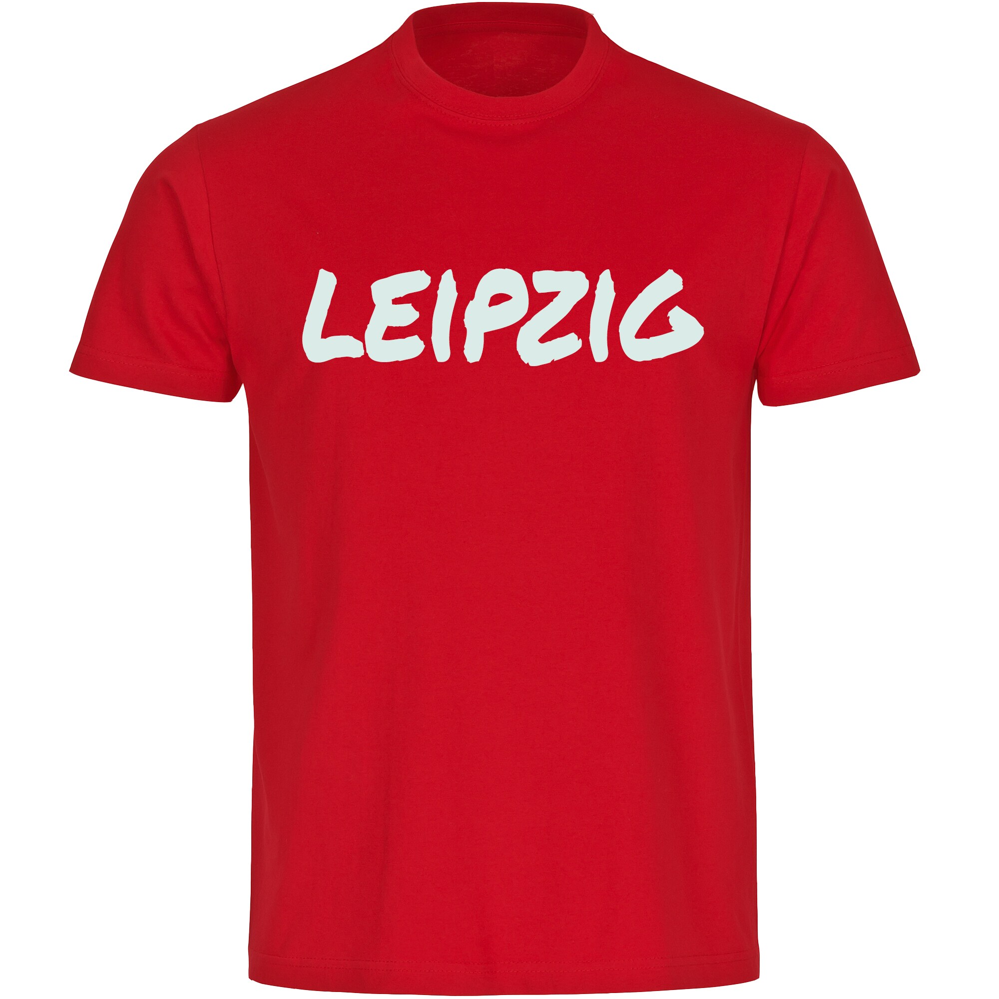 multifanshop Herren T-Shirt - Leipzig - Textmarker - Druck wei&szlig; - M&auml;nner 